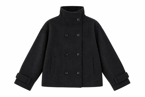 DAILYPICKD BLACK WOOL COAT