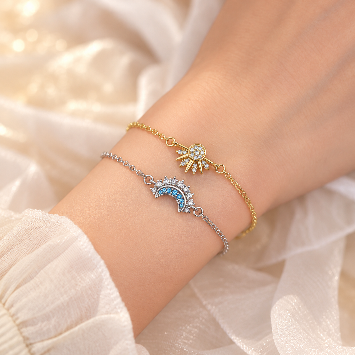 Sun & moon necklace - unbreakable bond