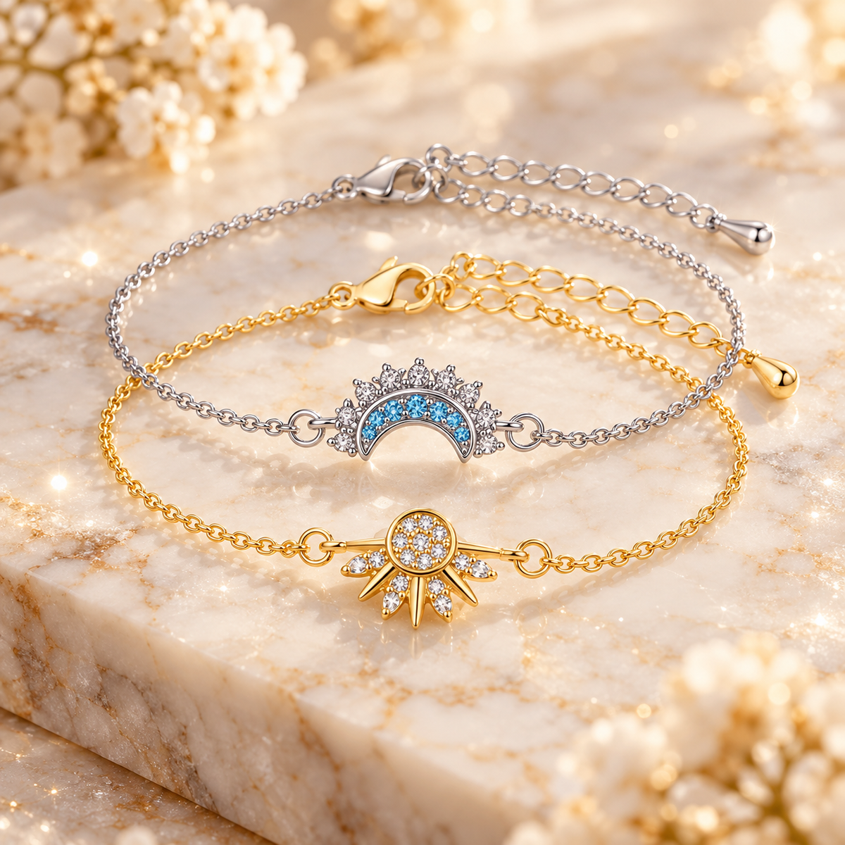 Sun & moon necklace - unbreakable bond