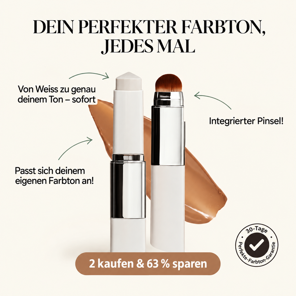 Farbverändernde Foundation-Sticks – Dein Hautton, dein perfekter Look ♡