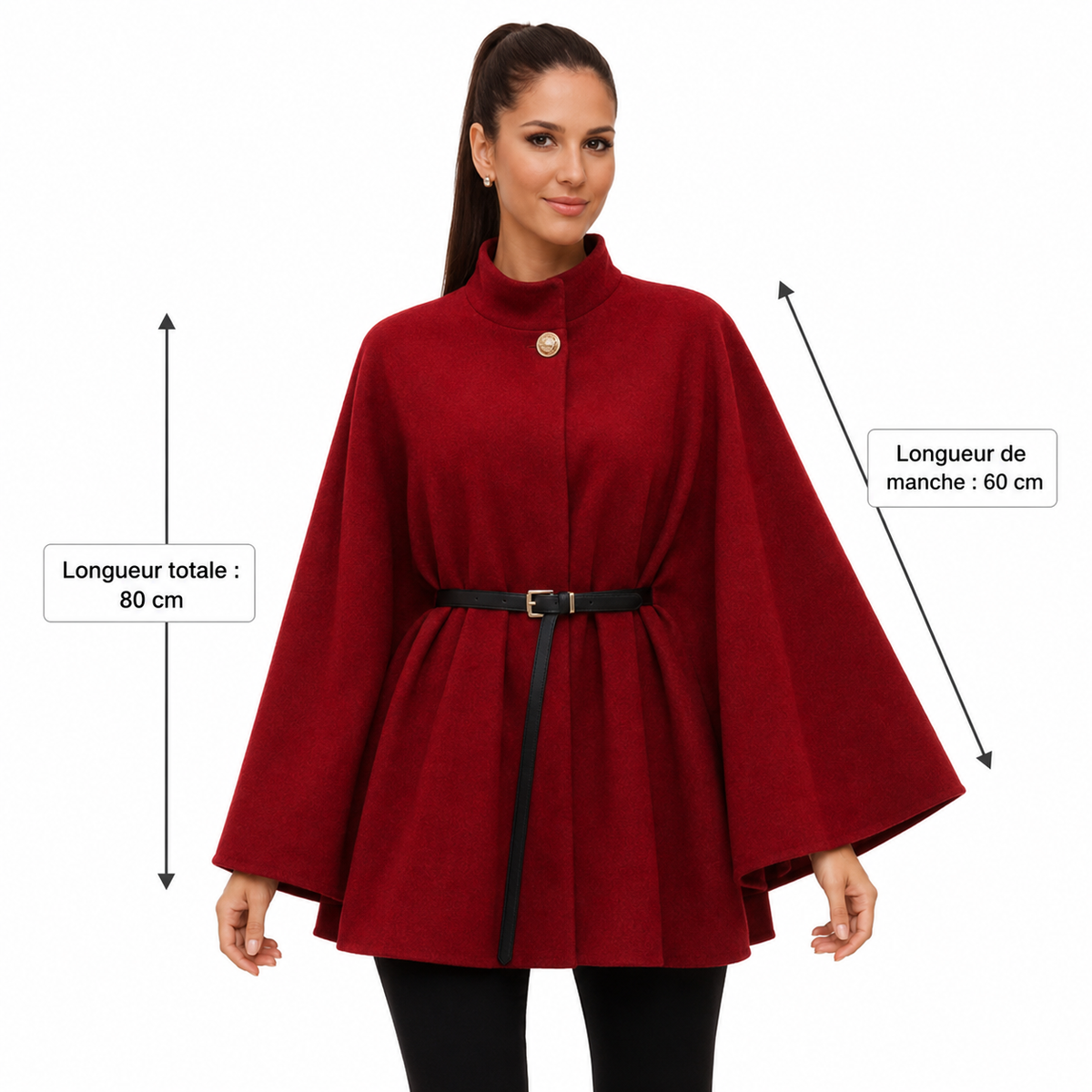 ÉLORA – Elegantes Cape mit Gürtel