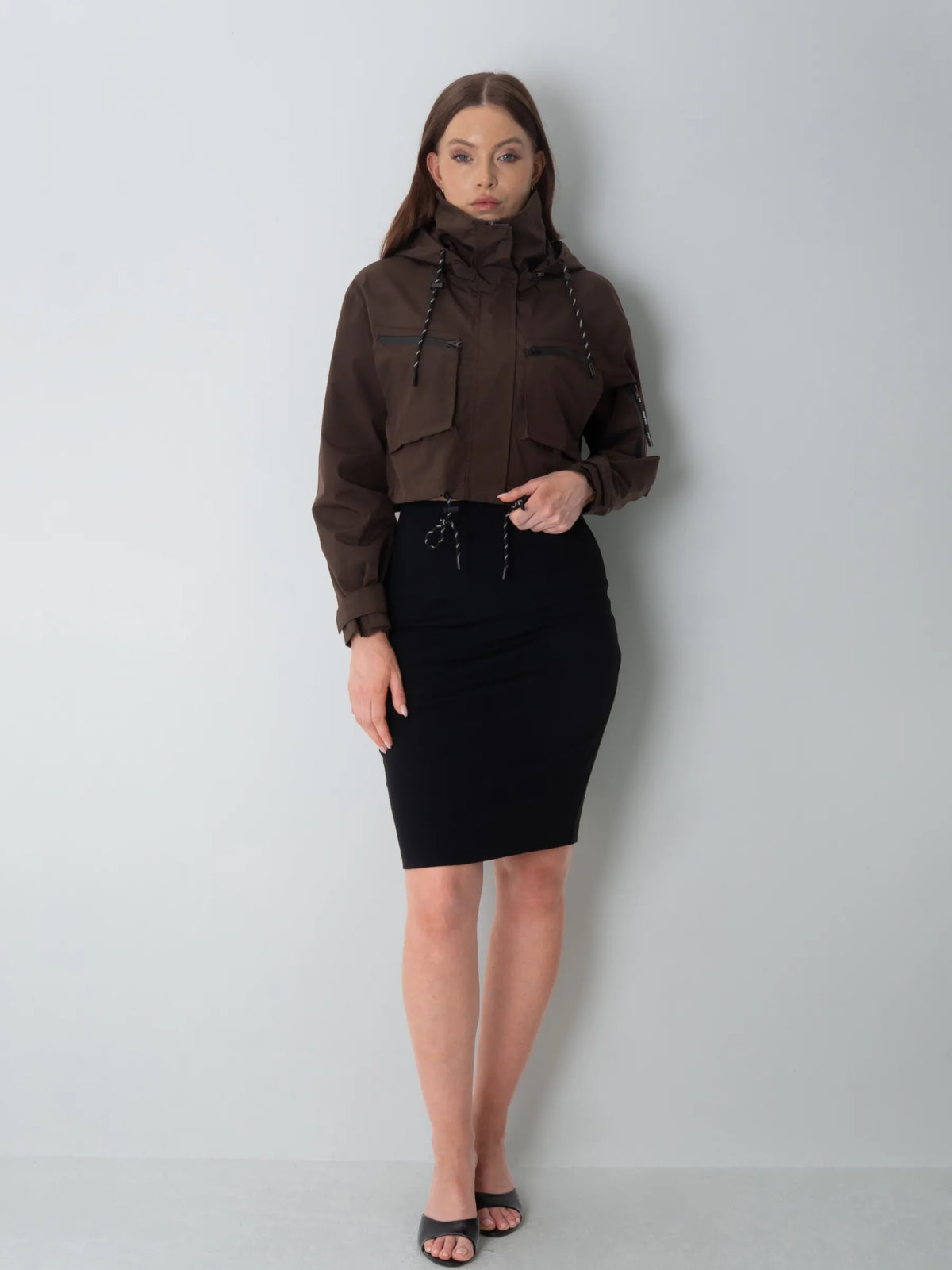 STM-TEX™ Elevated Cropped Hooded Rain Jacket