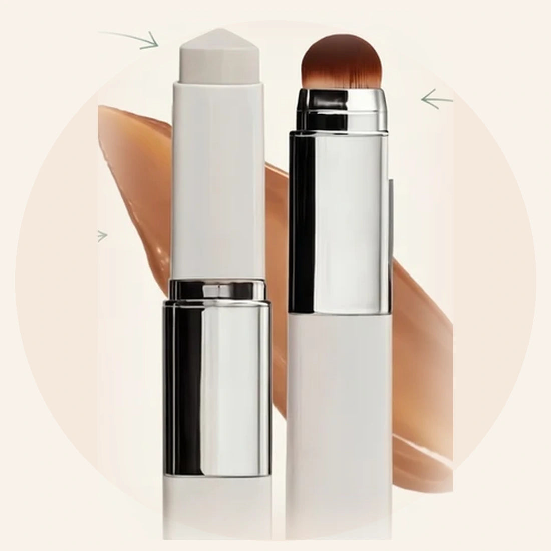 Color Changing Foundation Stick mit integriertem Pinsel