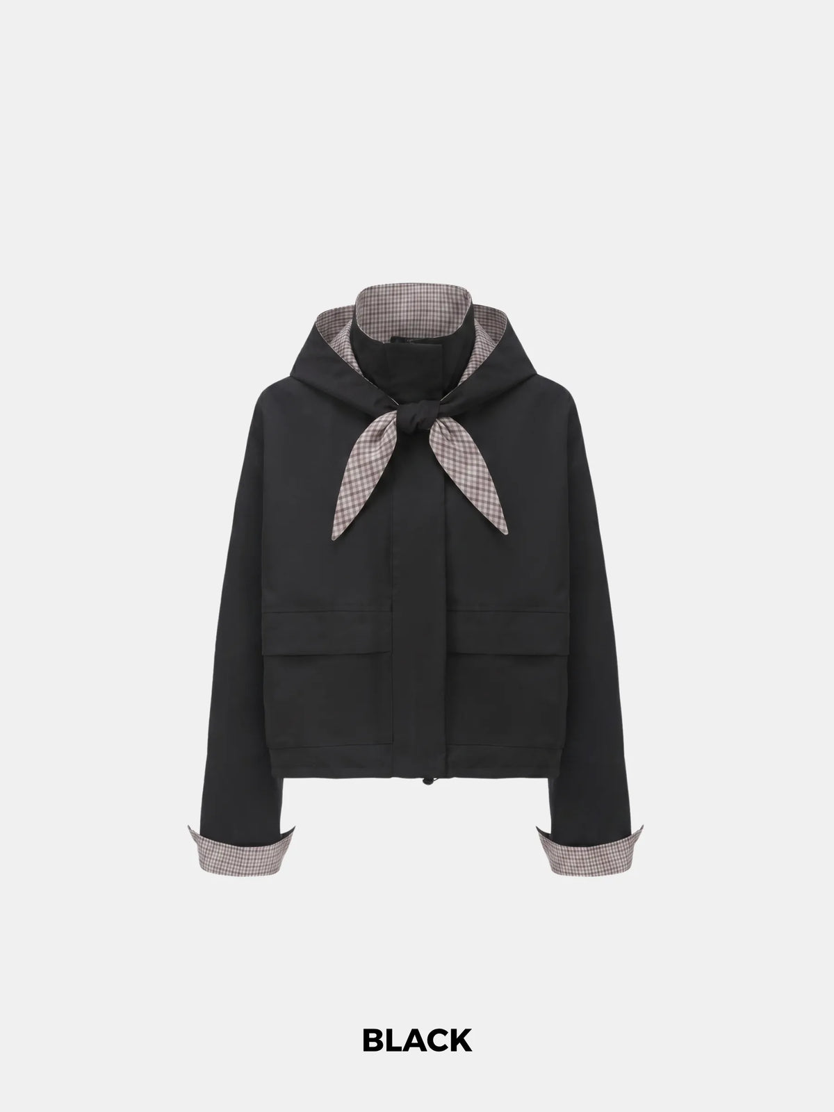 STM-TEX™ Funnel Collar Waterproof Bomber Jacket With Optional Hooded Scarf