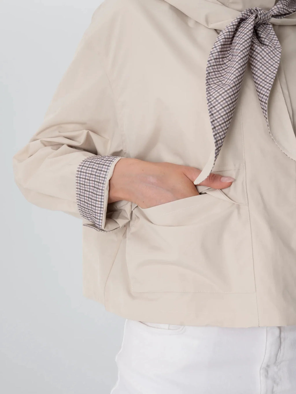 STM-TEX™ Funnel Collar Waterproof Bomber Jacket With Optional Hooded Scarf