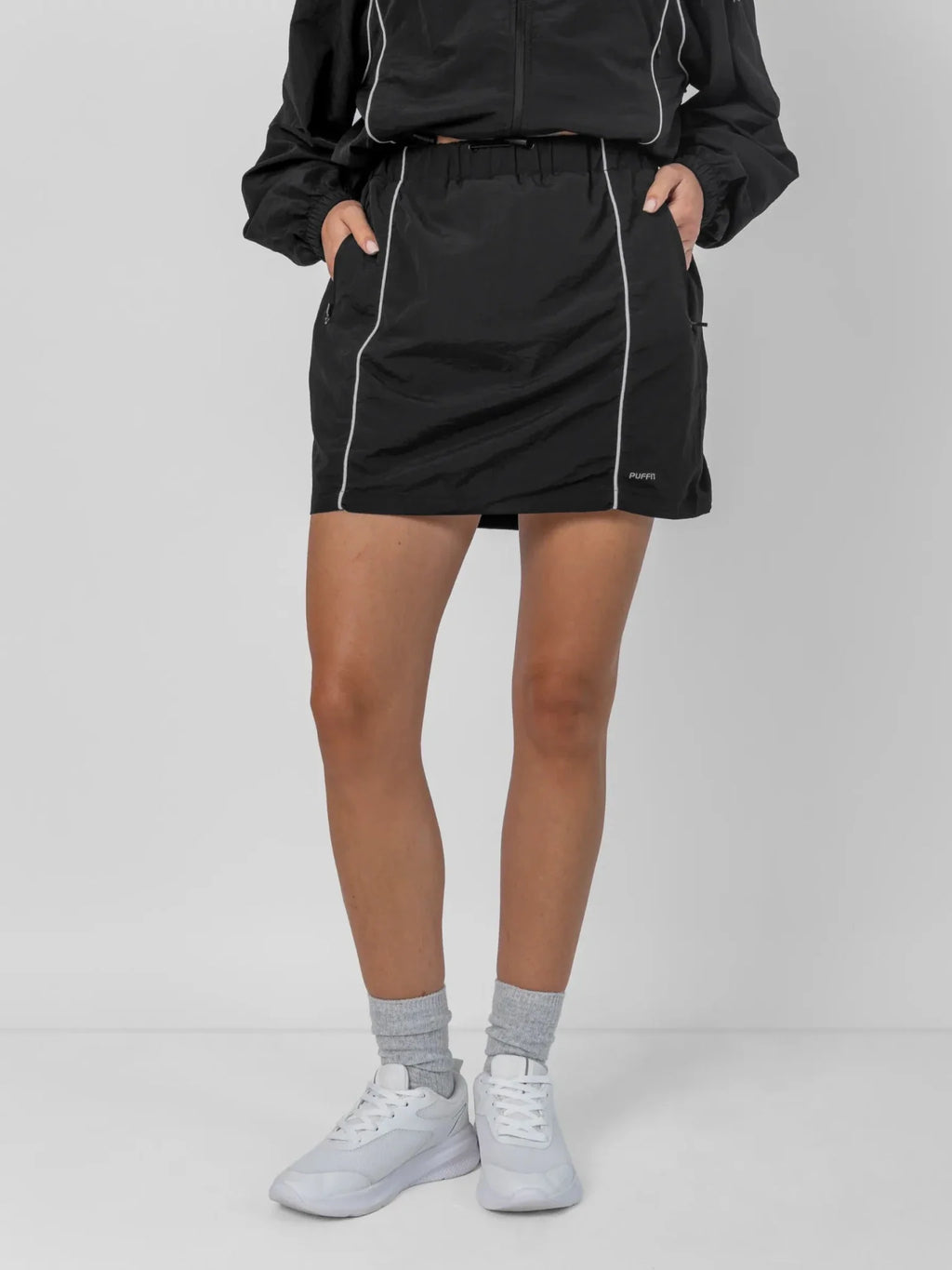 FlowCore™ Water Repellent Full-Zip Packable-Hood Track Jacket