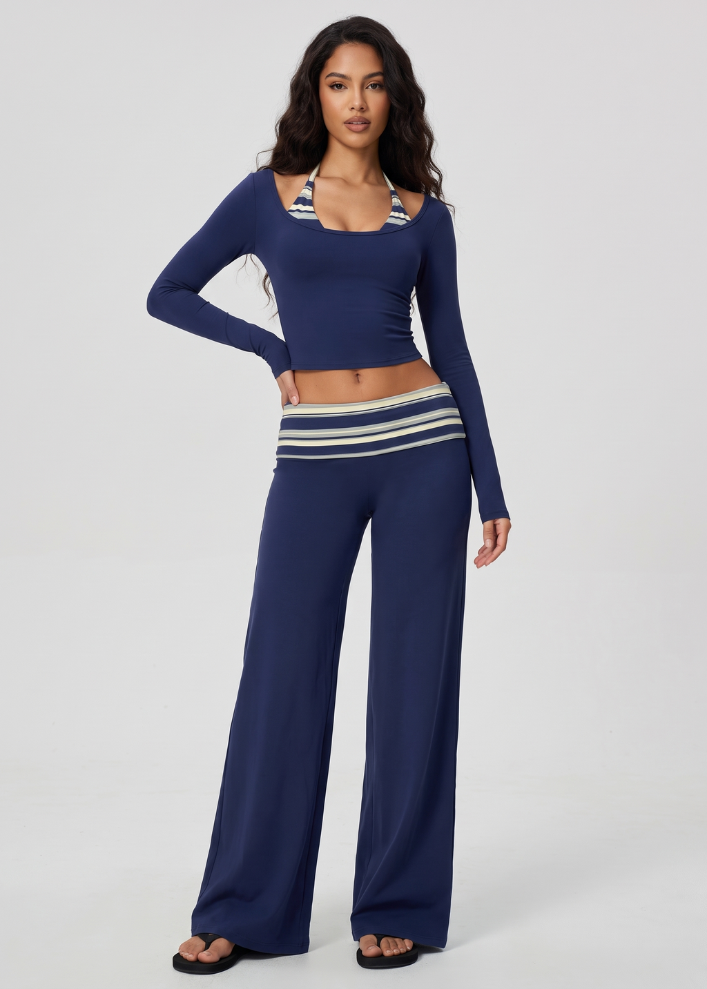 Amara – Langarm-Set mit ausgestellter Hose