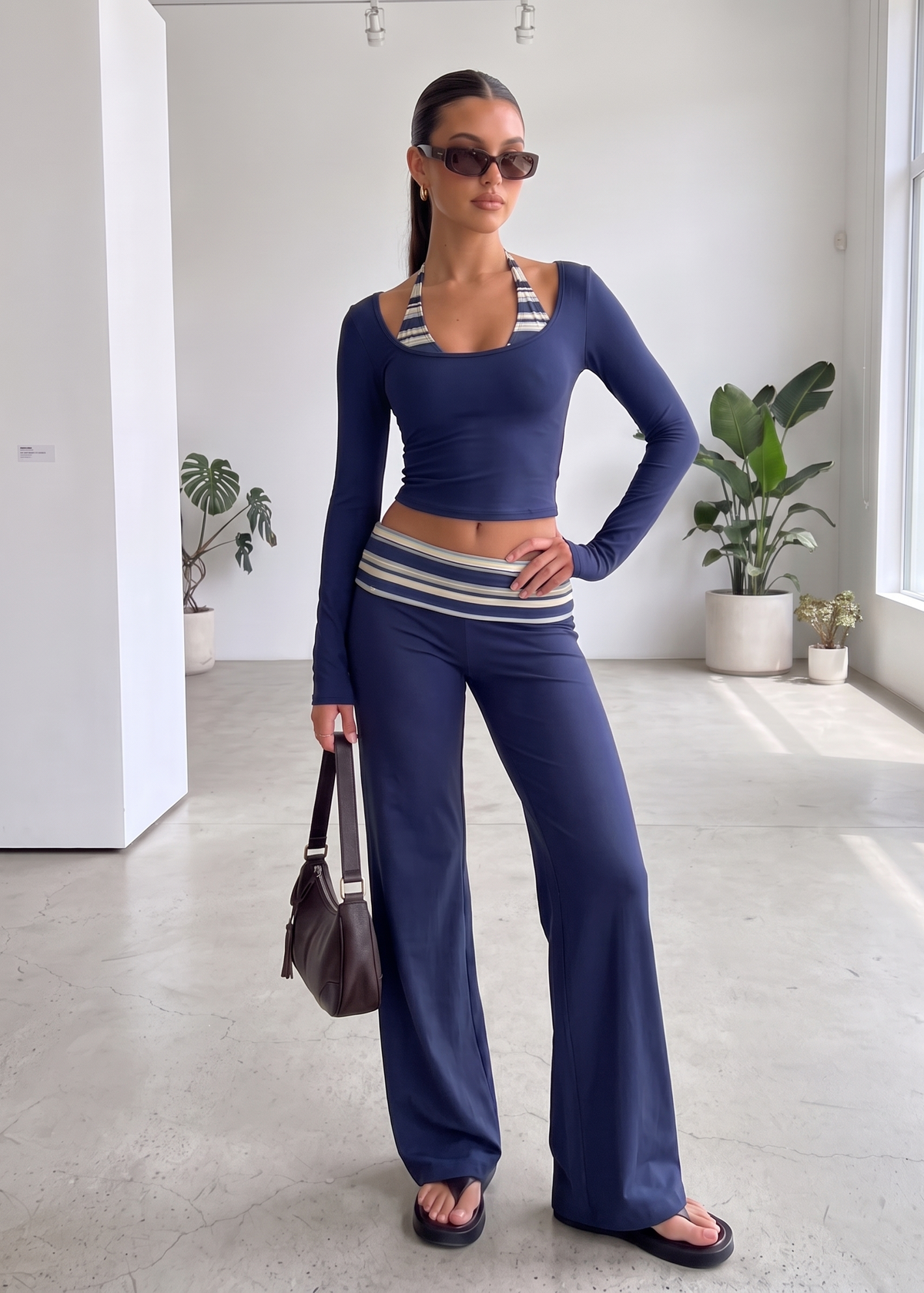 Amara – Langarm-Set mit ausgestellter Hose