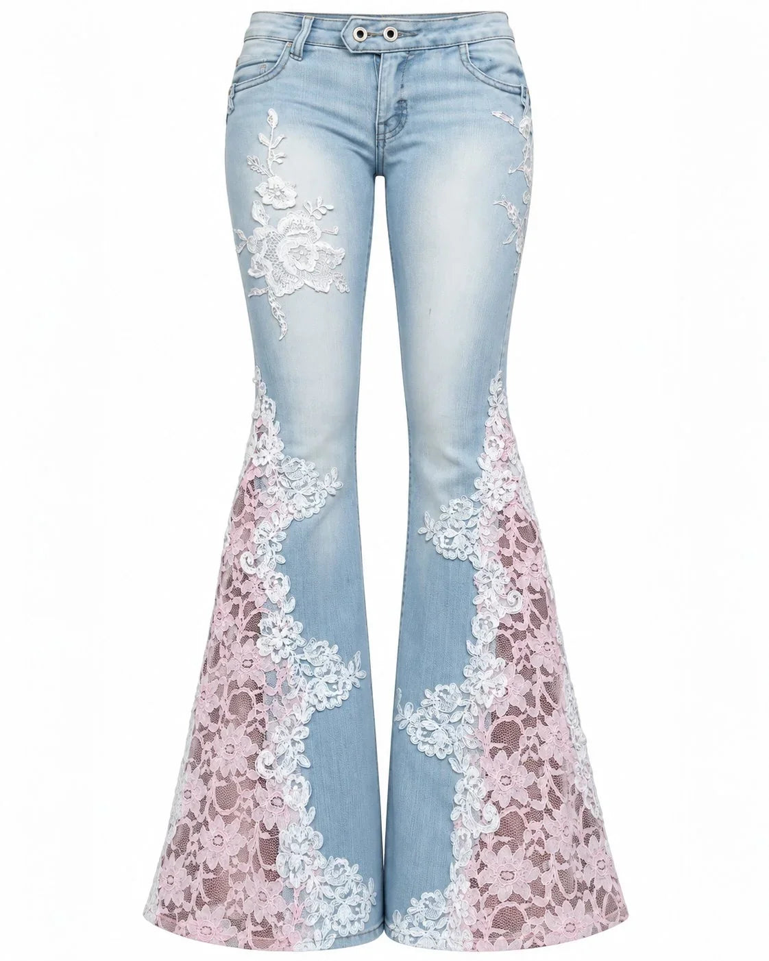 Blossom Lace™ | Jeans mit handgefertigten Spitzendetails