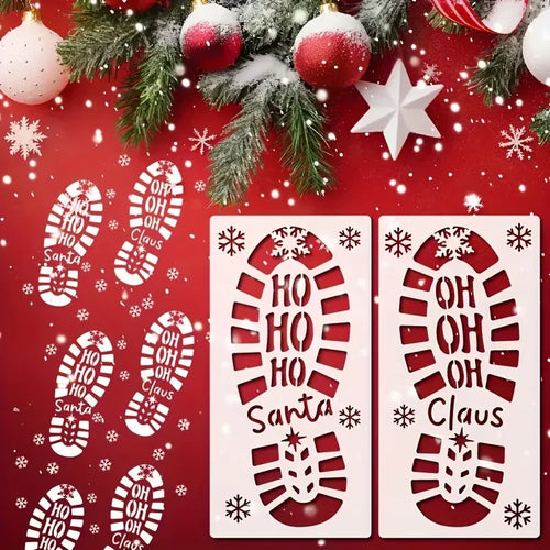 Santa Was Here! Footprint Stencil