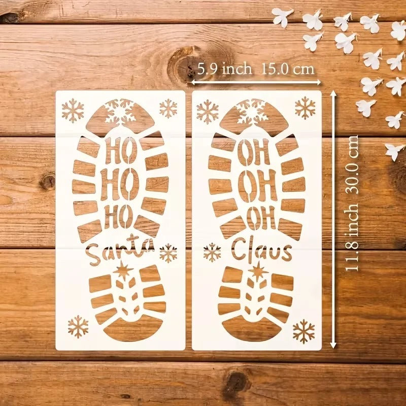 Santa Was Here! Footprint Stencil