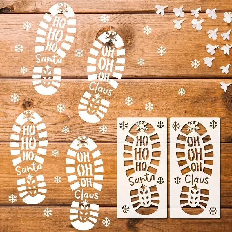 Santa Was Here! Footprint Stencil
