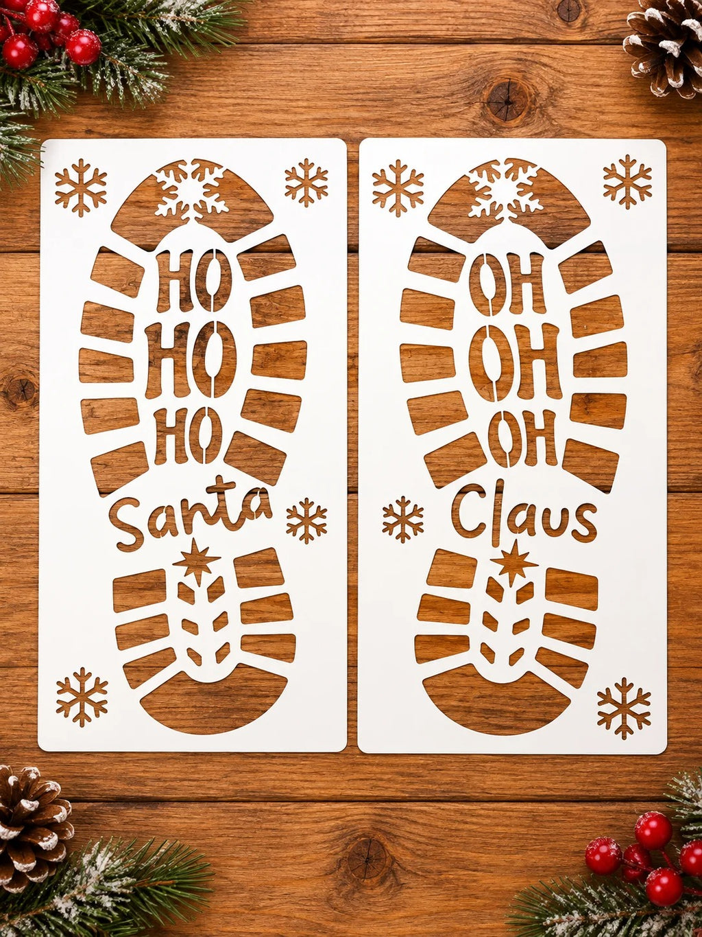 Santa Was Here! Footprint Stencil