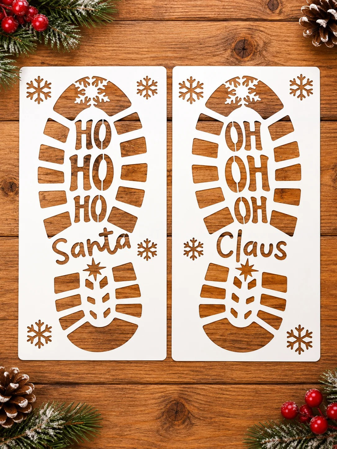 Santa Was Here! Footprint Stencil