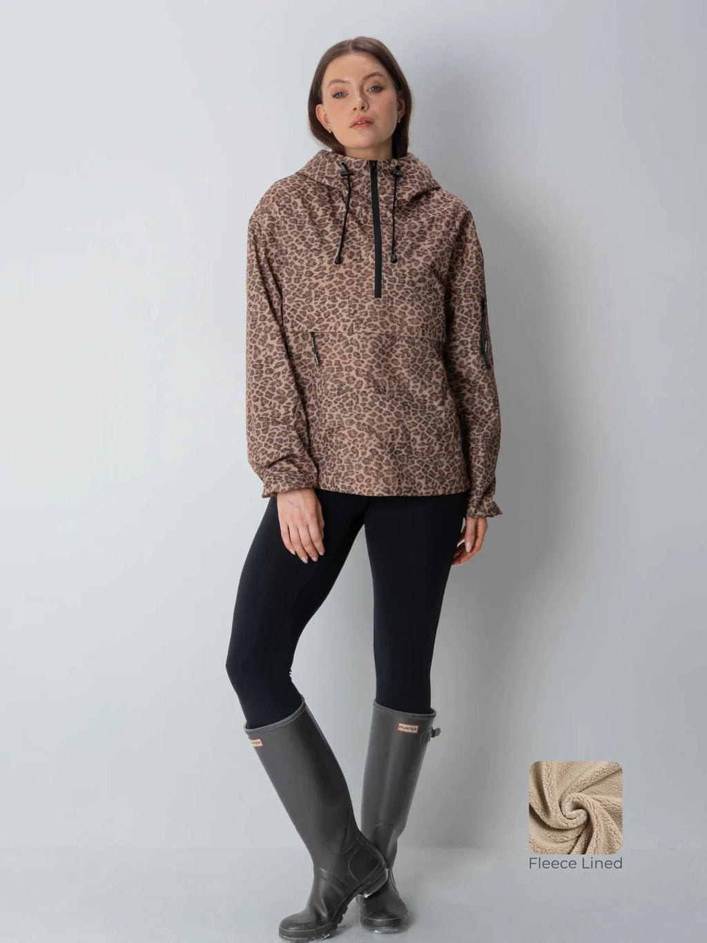 STM-TEX™ Leopard Print Classic Relaxed Fit Rain Hoodie