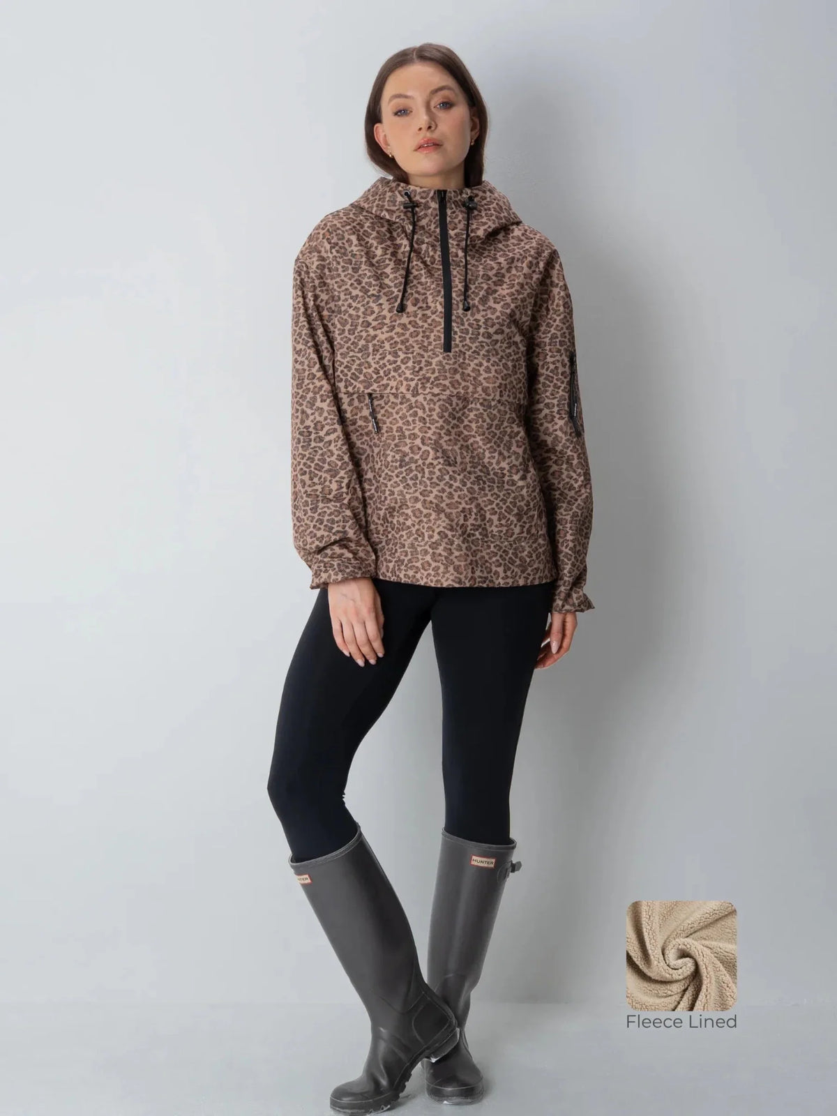 STM-TEX™ Leopard Print Classic Relaxed Fit Rain Hoodie