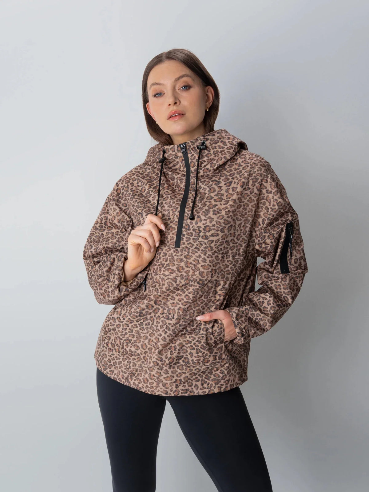 STM-TEX™ Leopard Print Classic Relaxed Fit Rain Hoodie
