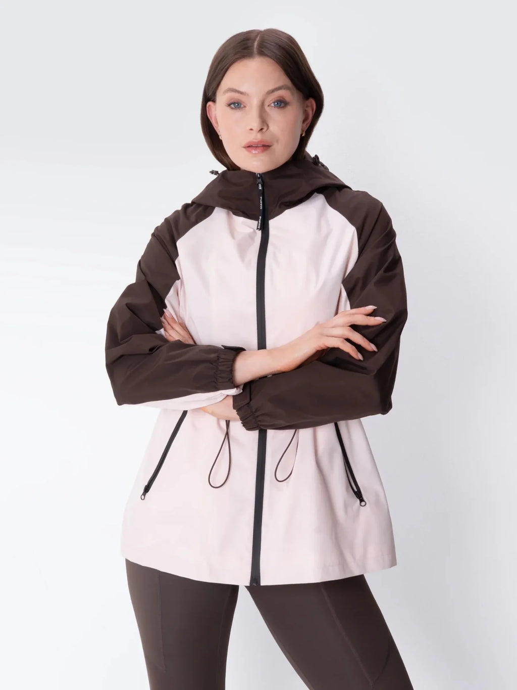 STM-TEX™ Brown/Pink Full-Zip Rain Jacket