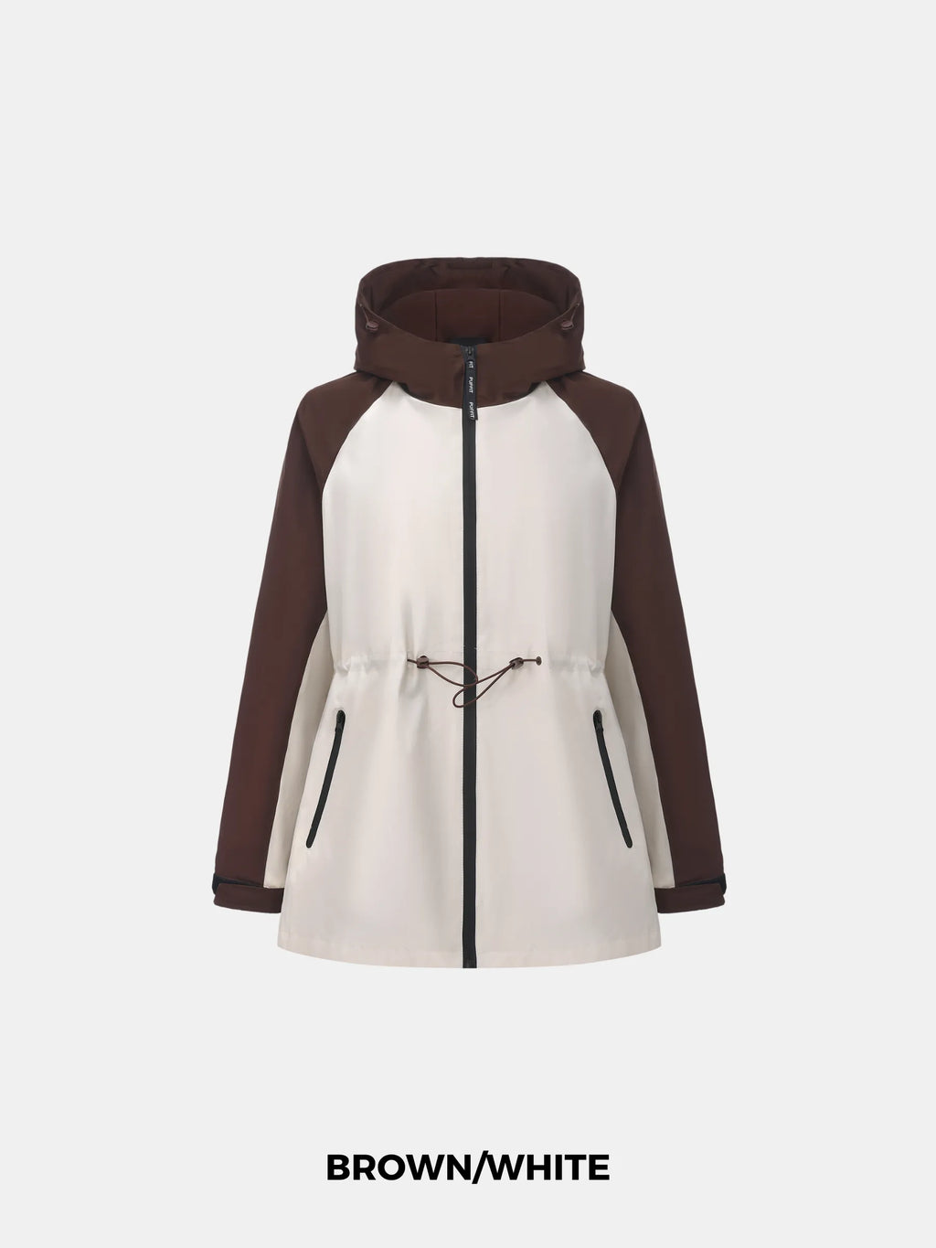 STM-TEX™ Brown/White Full-Zip Rain Jacket
