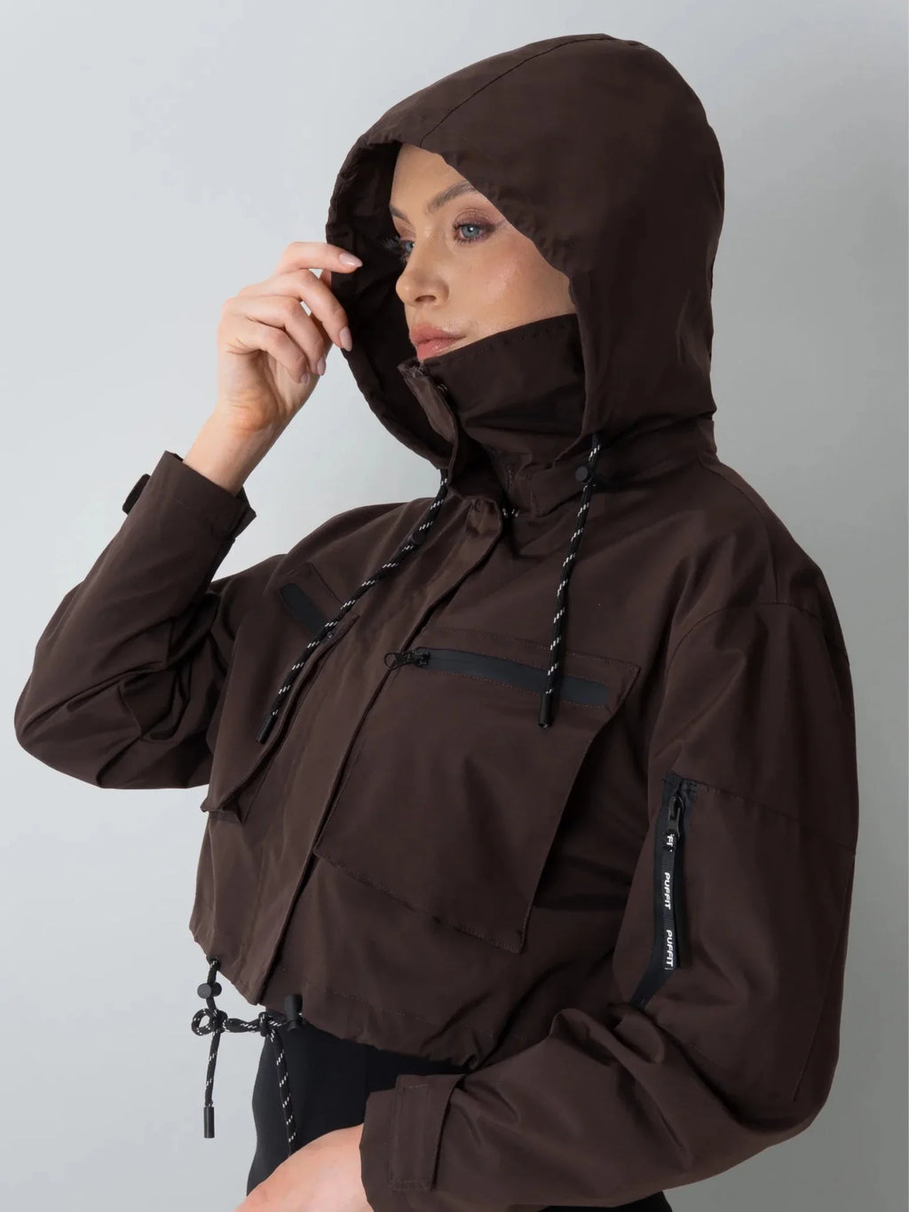 STM-TEX™ Elevated Cropped Hooded Rain Jacket