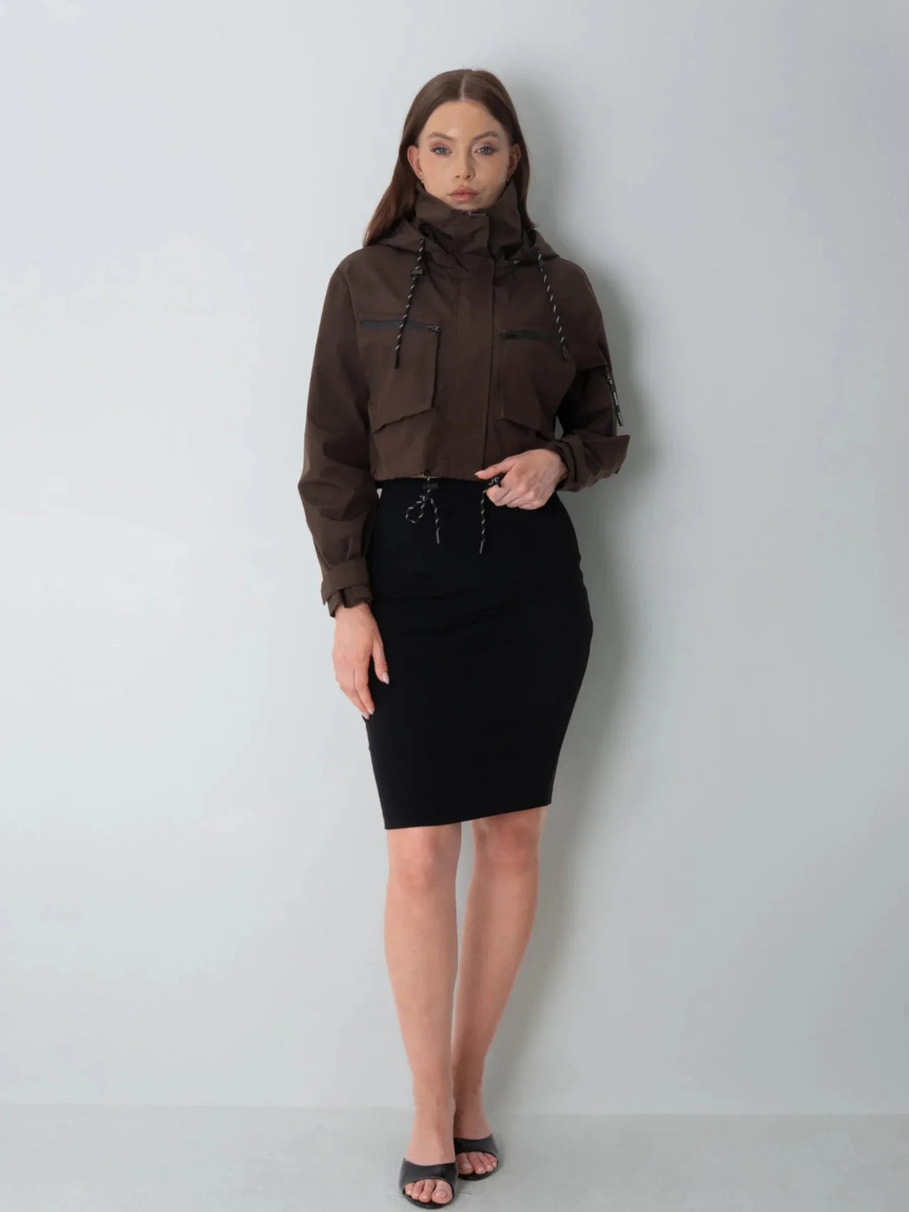 STM-TEX™ Elevated Cropped Hooded Rain Jacket - Stay Puffit