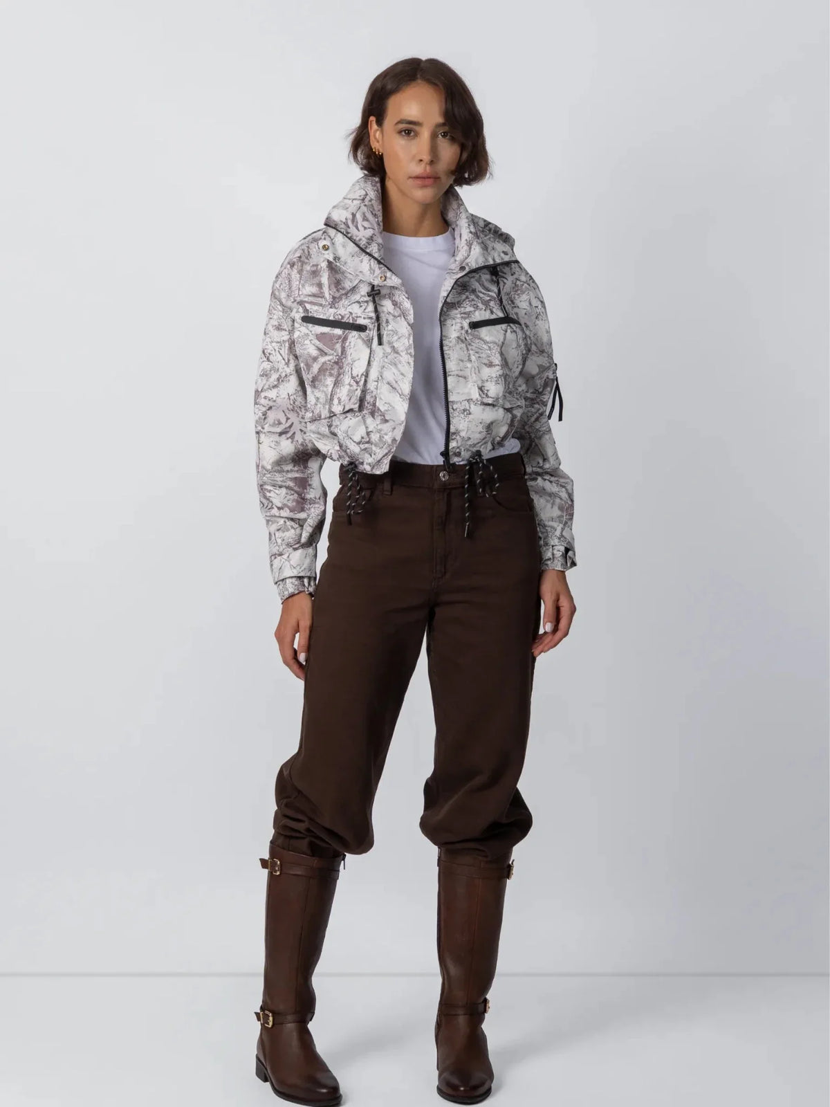 STM-TEX™ Elevated Cropped Hooded Rain Jacket - Stay Puffit