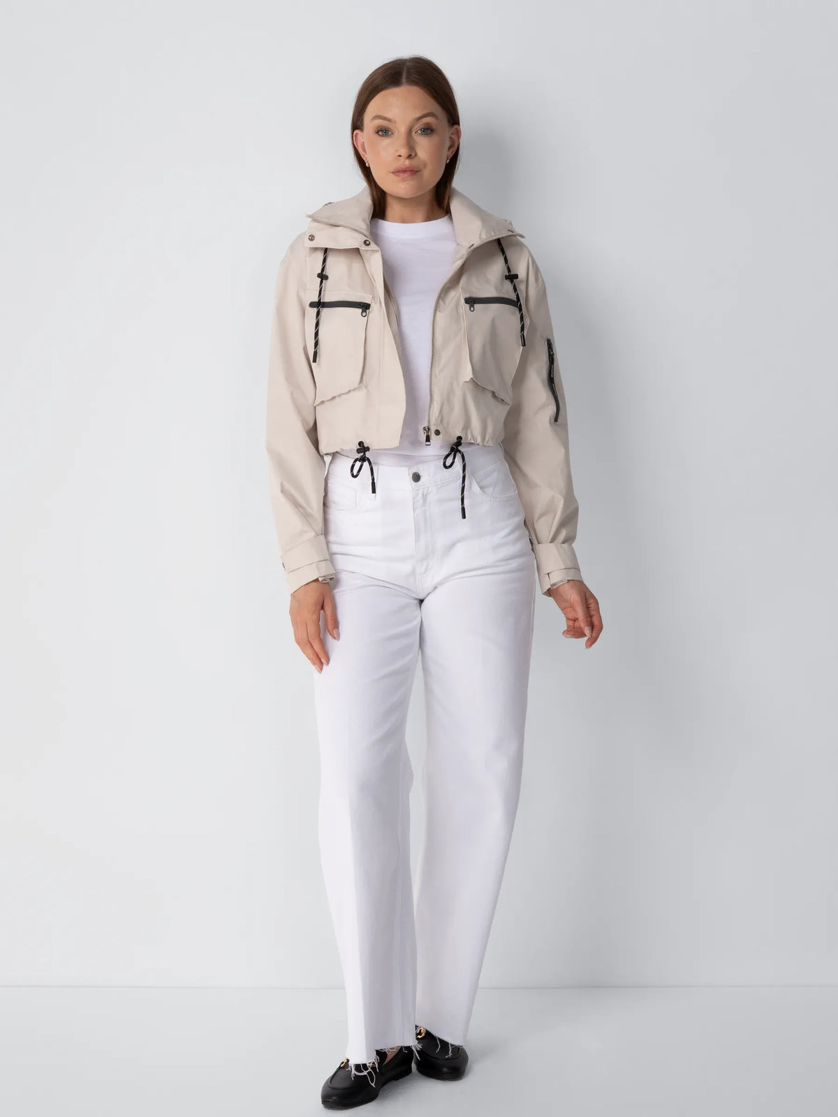 STM-TEX™ Elevated Cropped Hooded Rain Jacket - Stay Puffit