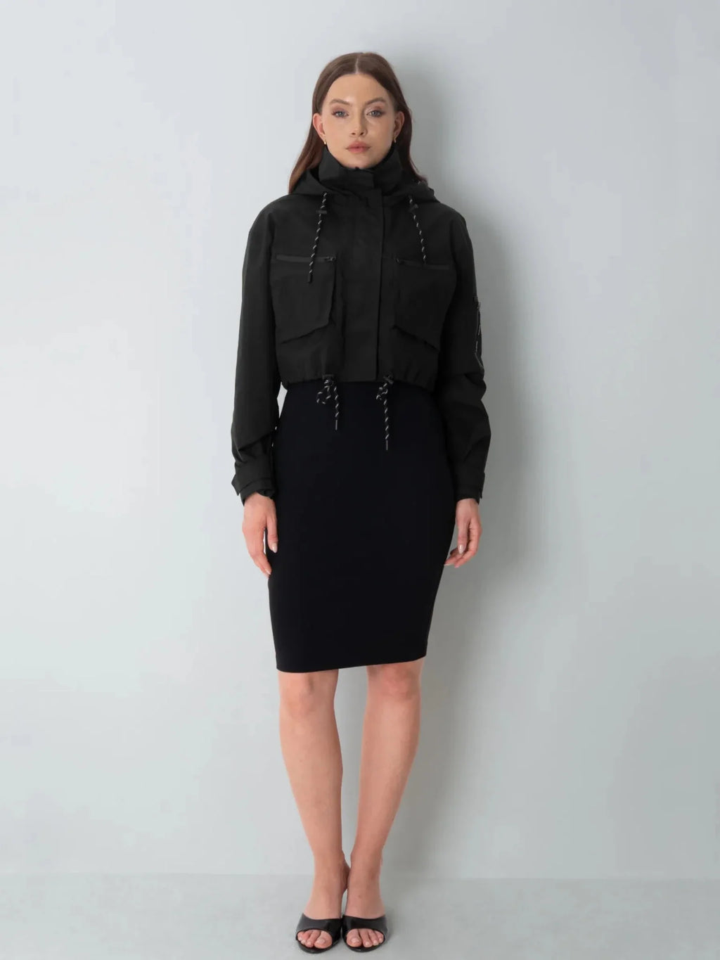 STM-TEX™ Elevated Cropped Hooded Rain Jacket - Stay Puffit