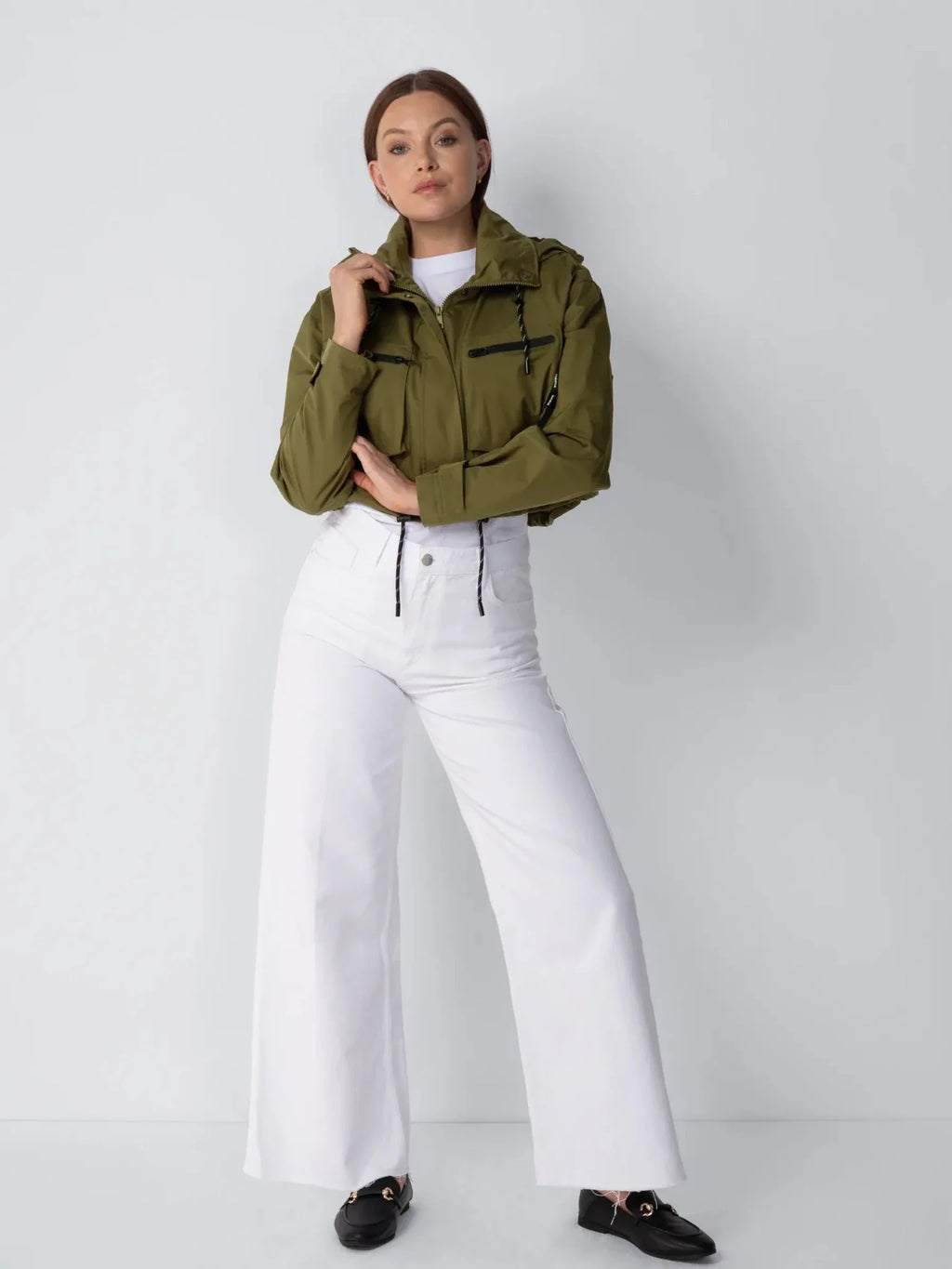 STM-TEX™ Elevated Cropped Hooded Rain Jacket - Stay Puffit