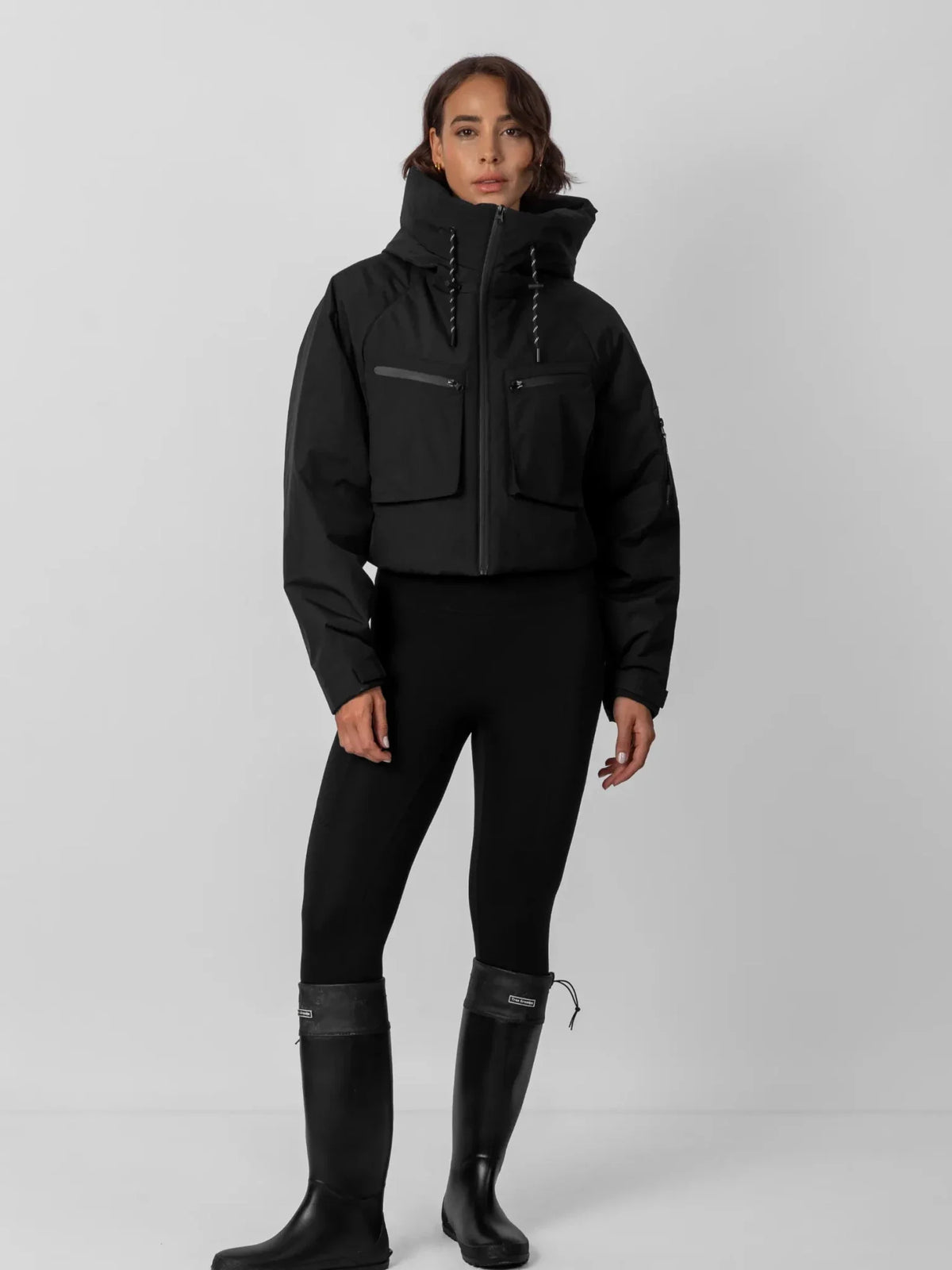 STM-TEX™ Elevated Cropped Hooded Rain Jacket - Stay Puffit