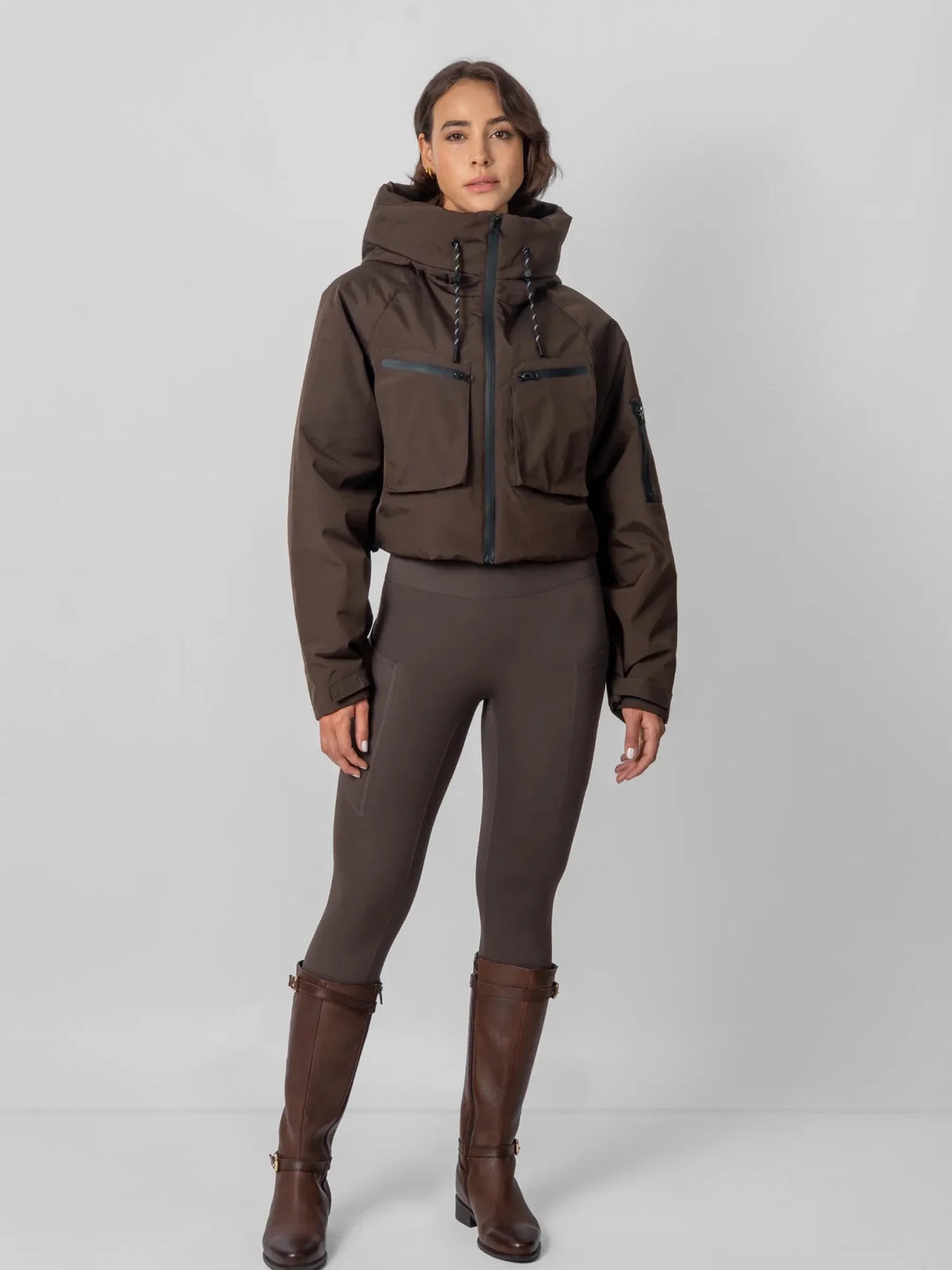 STM-TEX™ Elevated Cropped Hooded Rain Jacket
