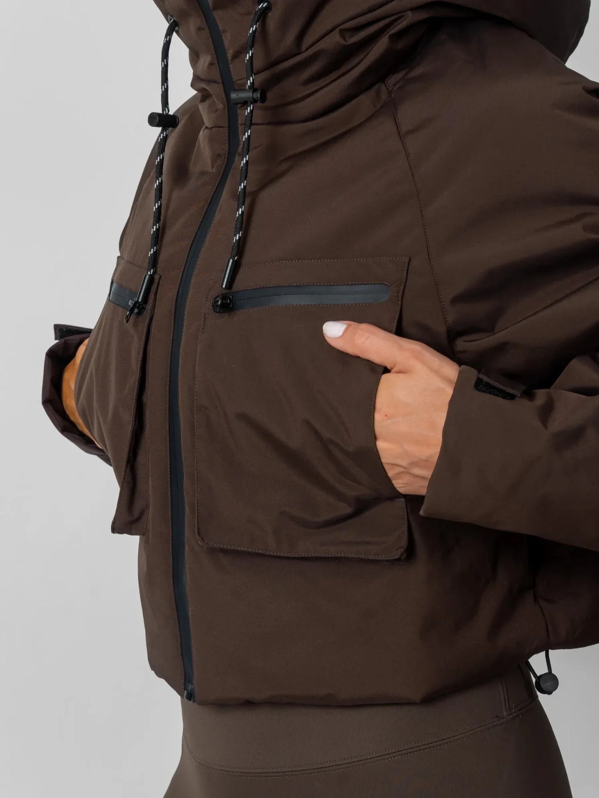 STM-TEX™ Elevated Padded Cropped Hooded Rain Jacket