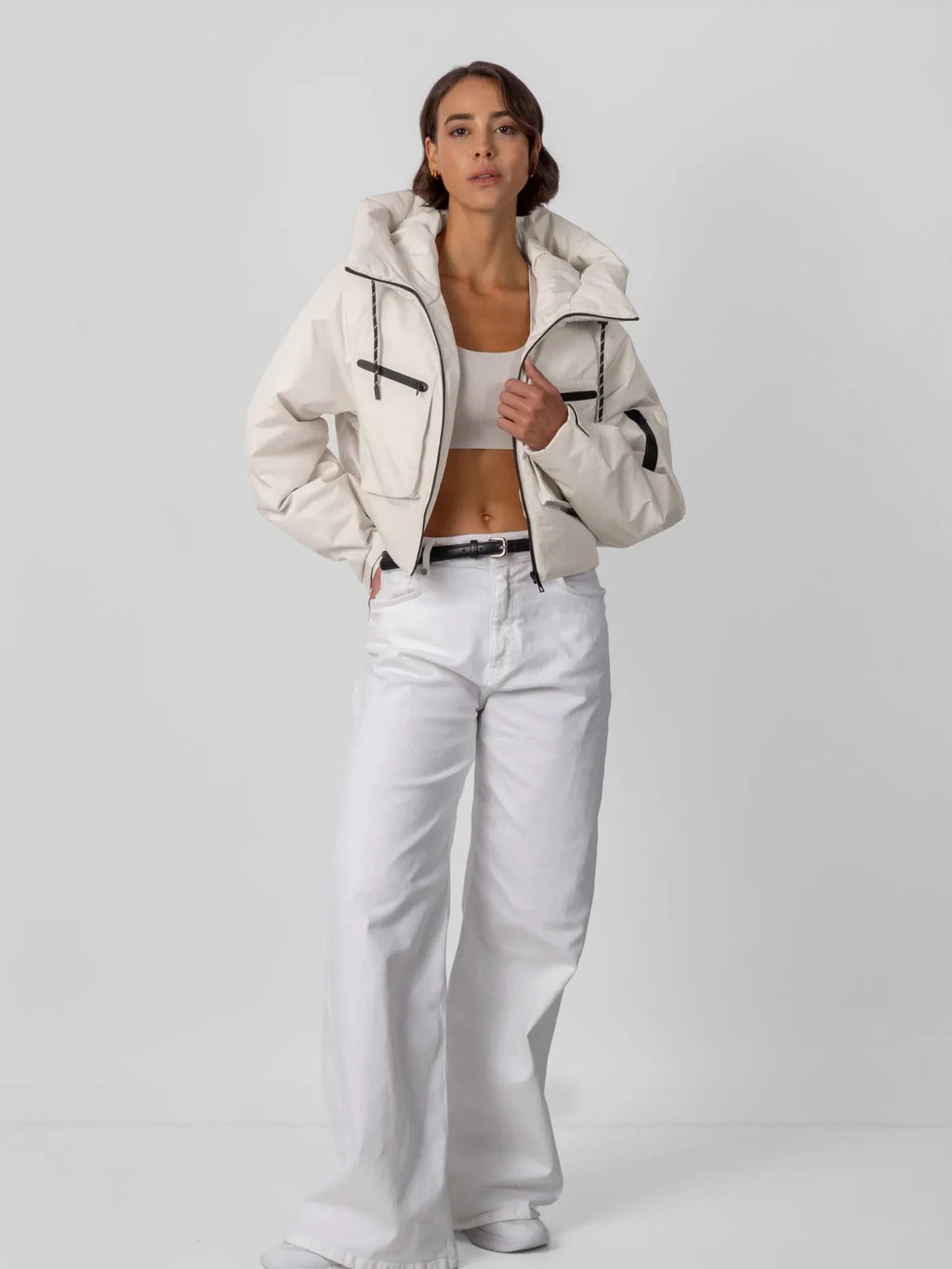 STM-TEX™ Elevated Cropped Hooded Rain Jacket - Stay Puffit