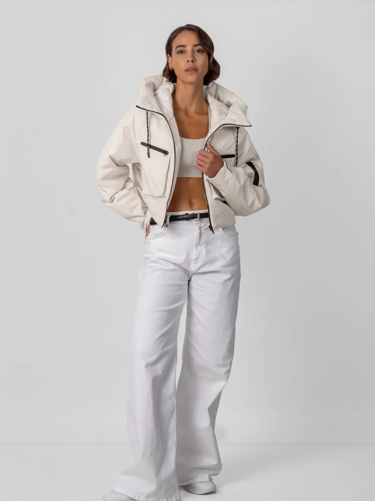 STM-TEX™ Elevated Cropped Hooded Rain Jacket - Stay Puffit
