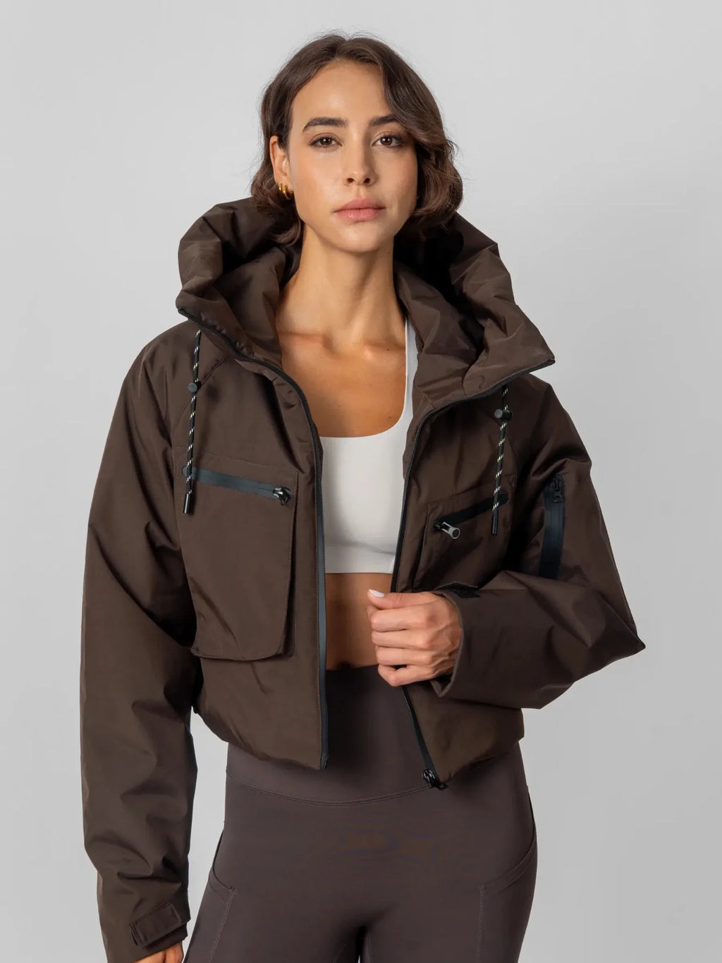 STM-TEX™ Elevated Padded Cropped Hooded Rain Jacket