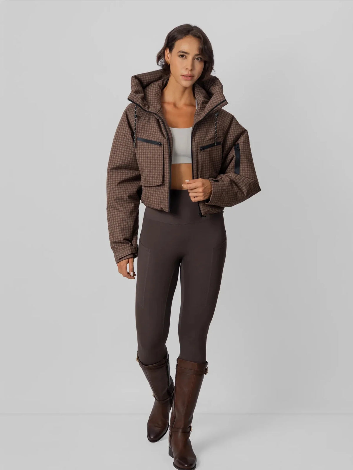 STM-TEX™ Elevated Cropped Hooded Rain Jacket