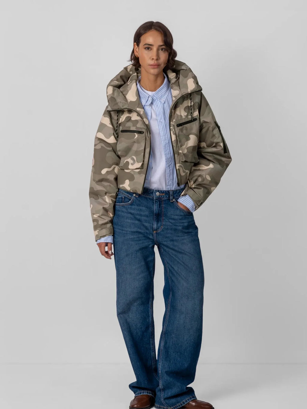 STM-TEX™ Elevated Cropped Hooded Rain Jacket
