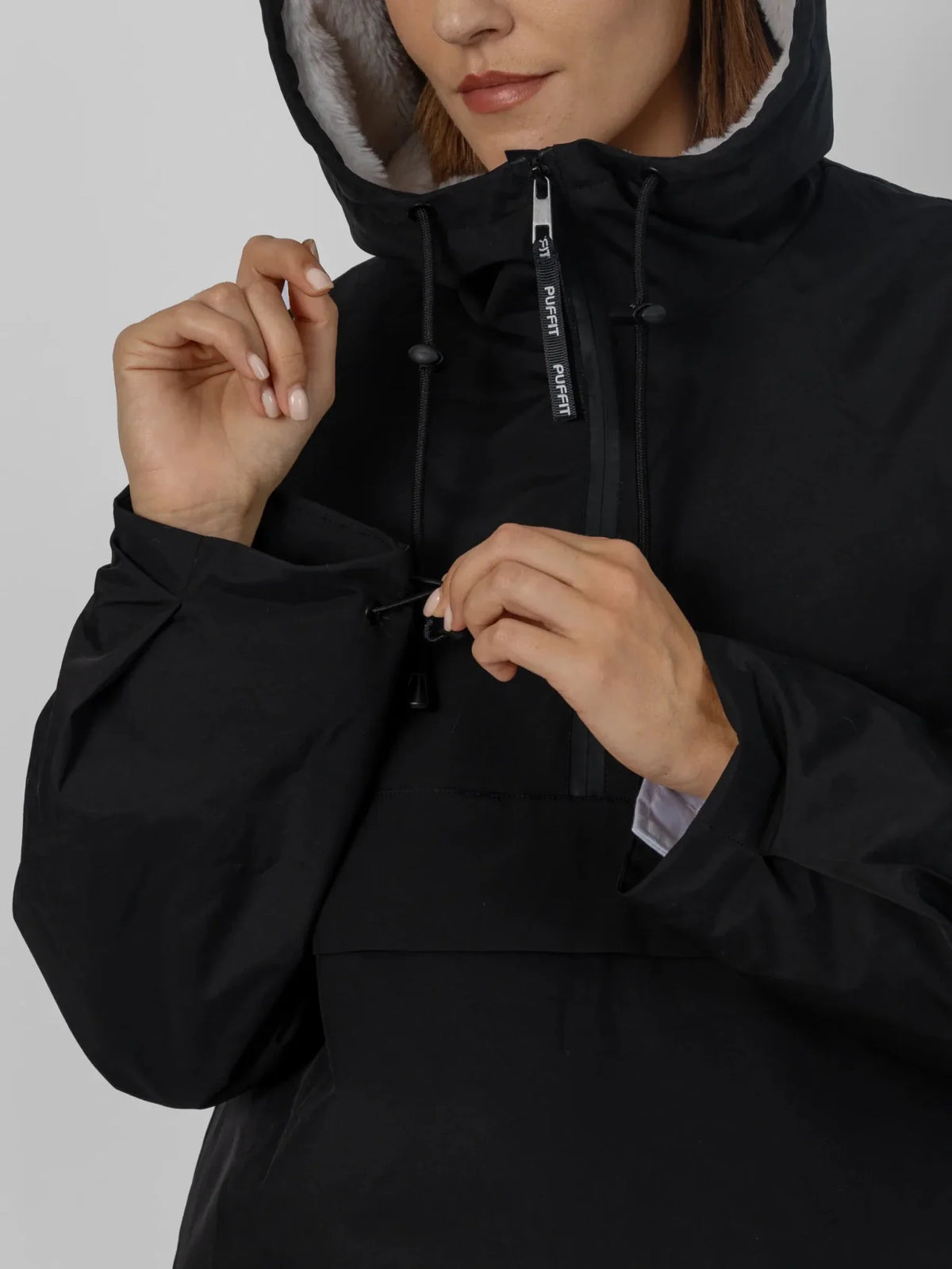 STM-TEX™ Faux Fur Lined Classic Relaxed Fit Rain Hoodie