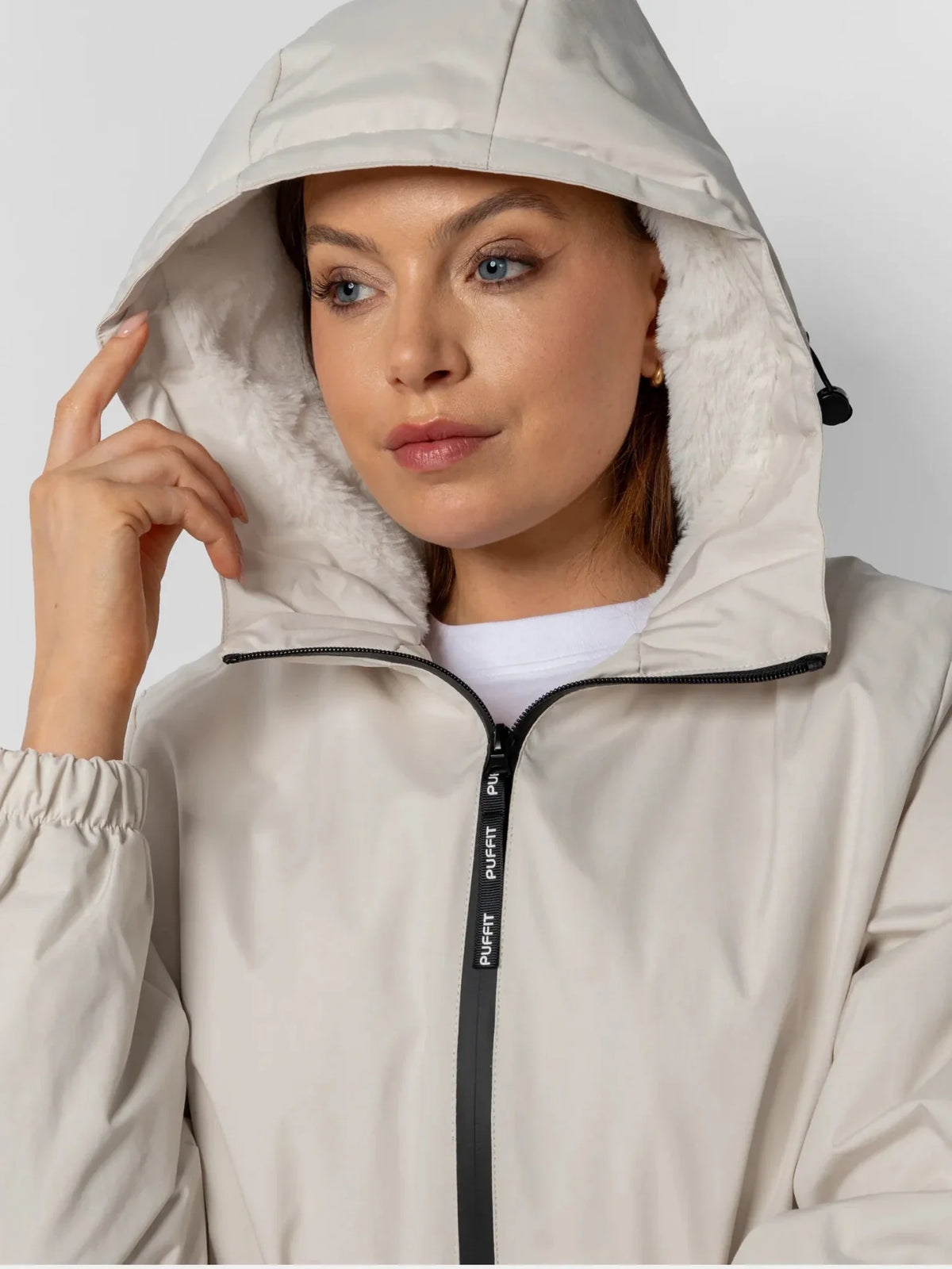 STM-TEX™ Faux Fur Lined Full Zip Rain Jacket