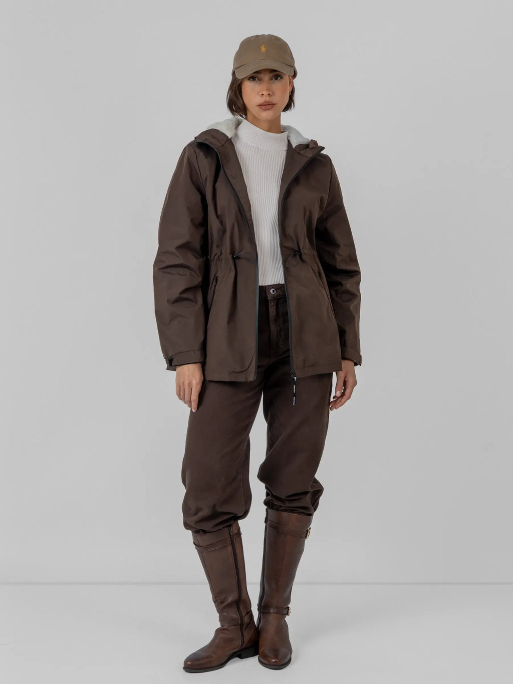 STM-TEX™ Faux Fur Lined Full Zip Rain Jacket