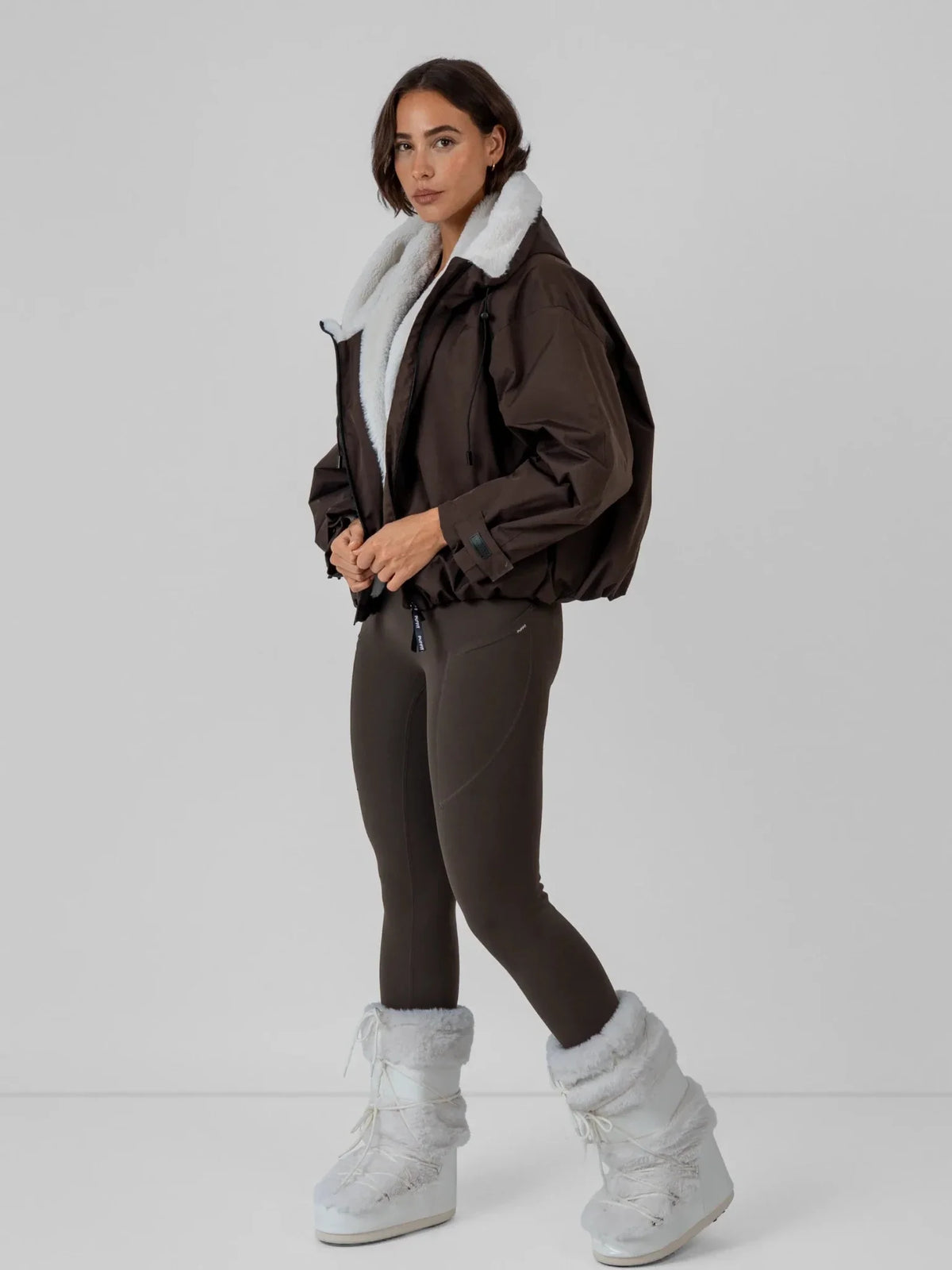 STM-TEX™ Faux Fur Lined One Size Short Oversized Rain Jacket