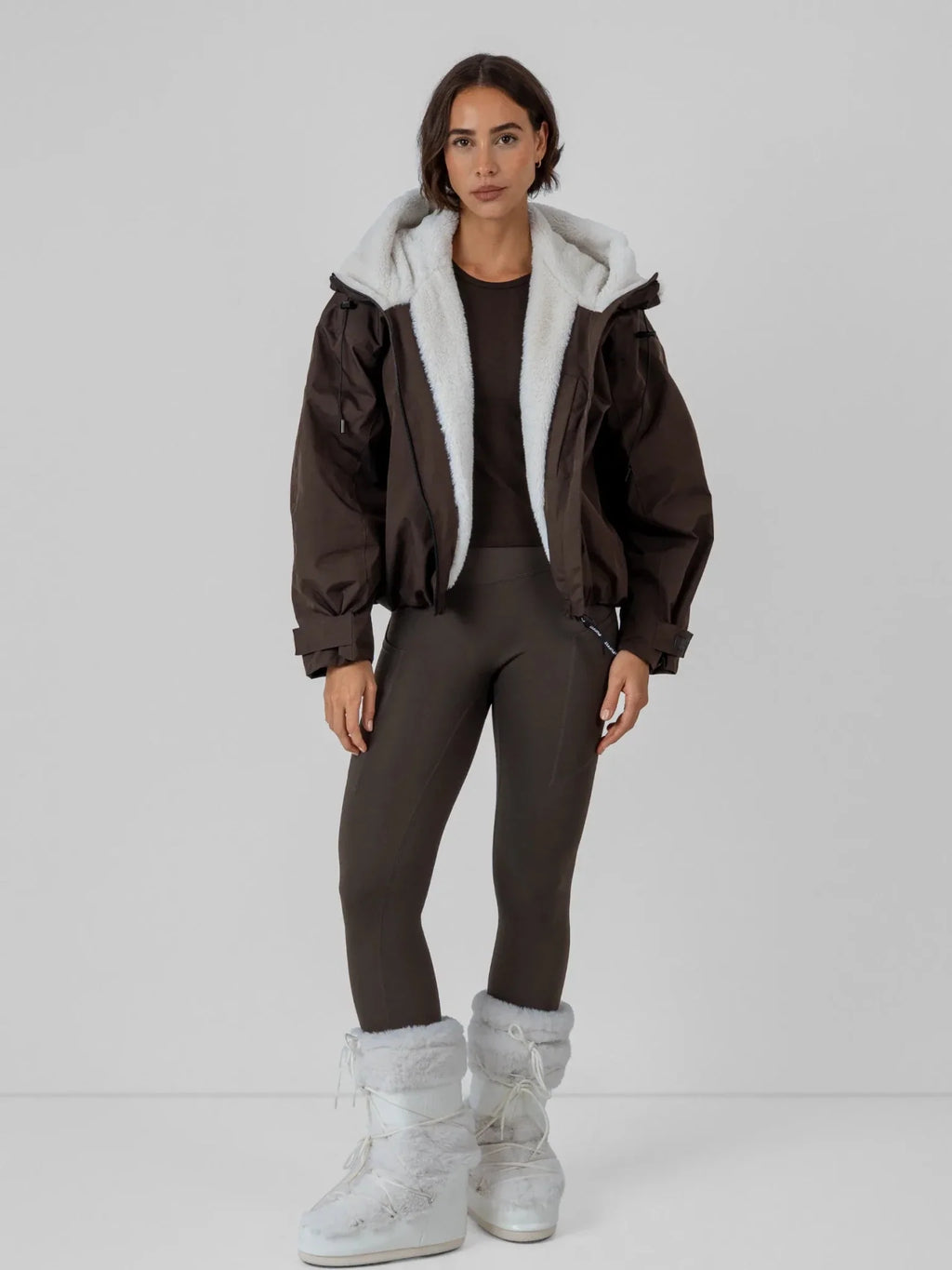 STM-TEX™ Faux Fur Lined One Size Short Oversized Rain Jacket