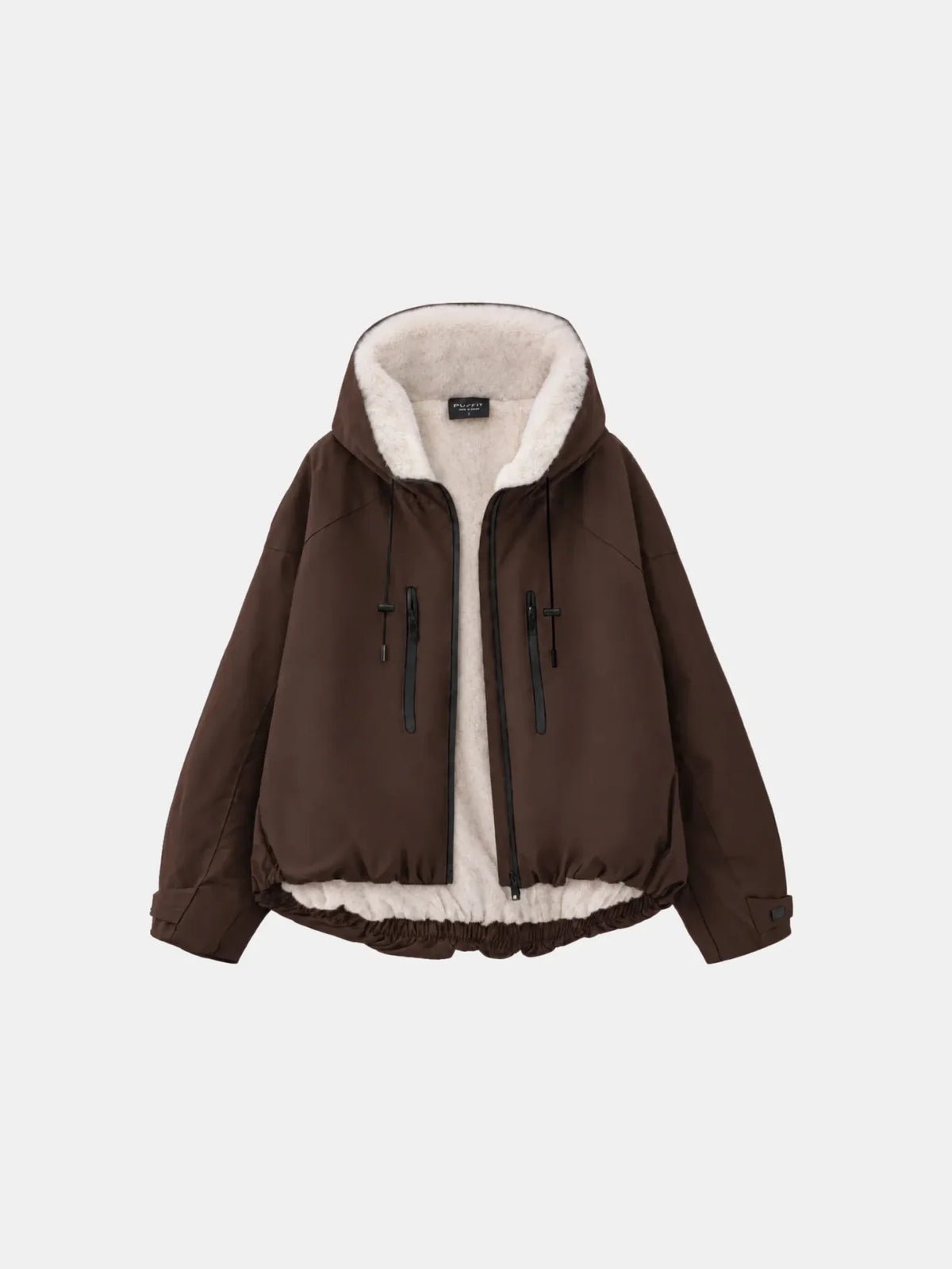 STM-TEX™ Faux Fur Lined One Size Short Oversized Rain Jacket