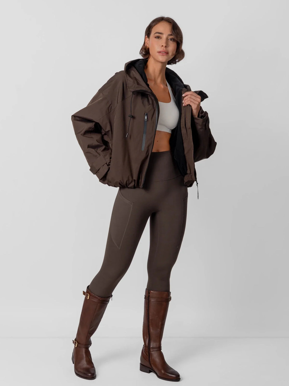 STM-TEX™ Fleece Lined One Size Short Oversized Rain Jacket