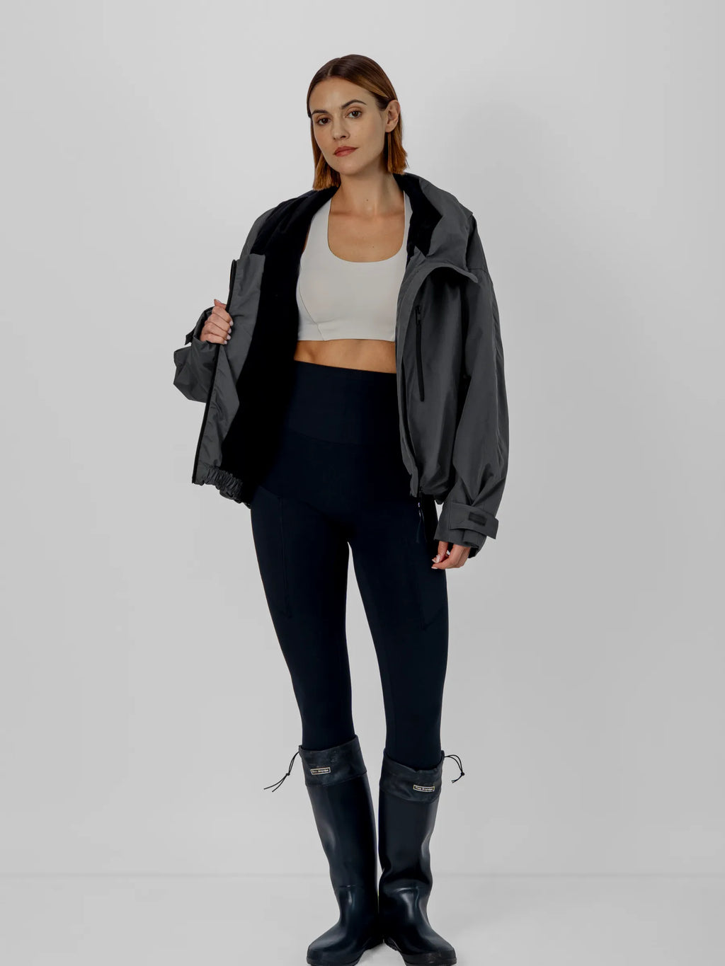 STM-TEX™ Fleece Lined One Size Short Oversized Rain Jacket