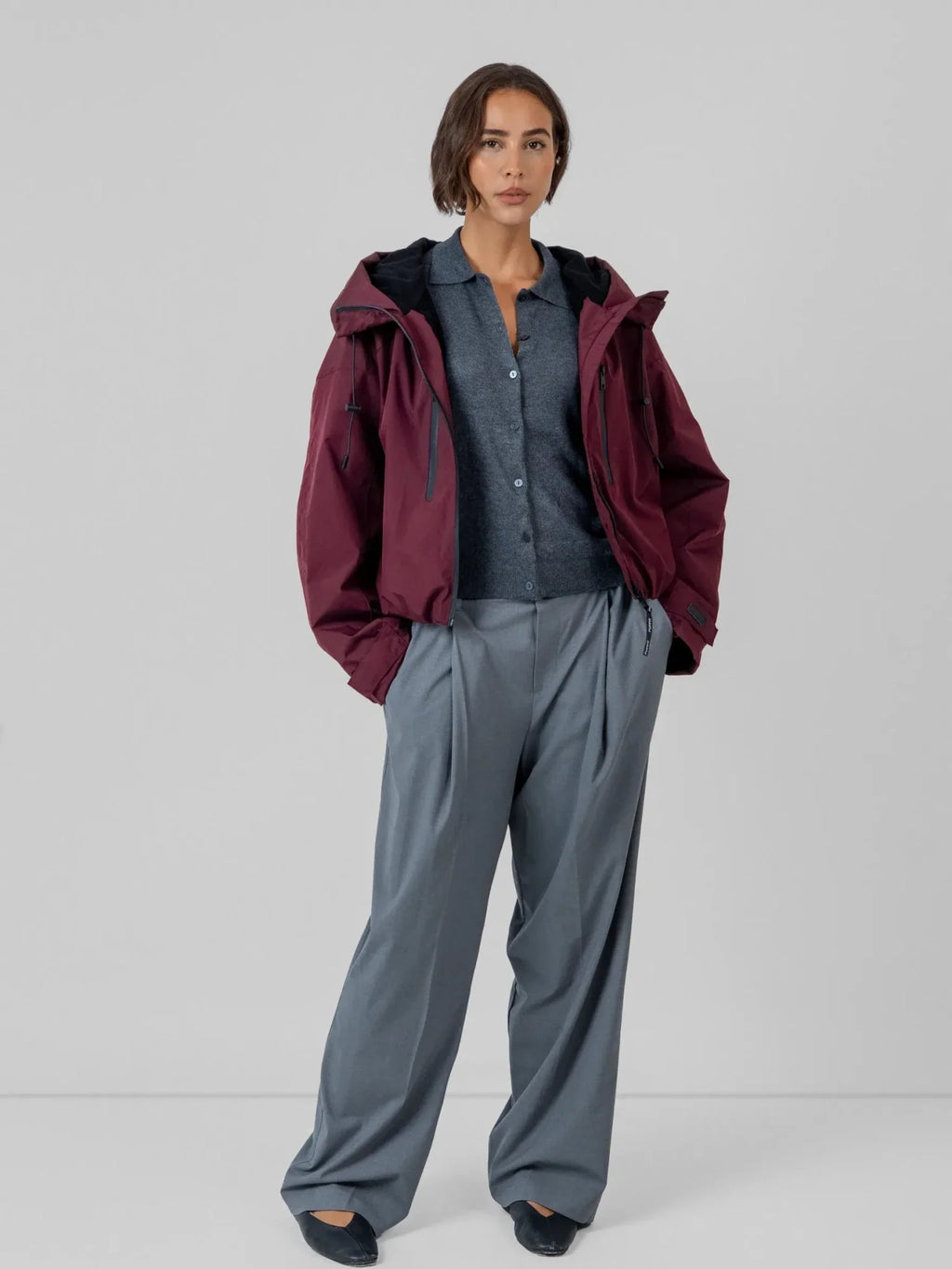 STM-TEX™ Fleece Lined One Size Short Oversized Rain Jacket