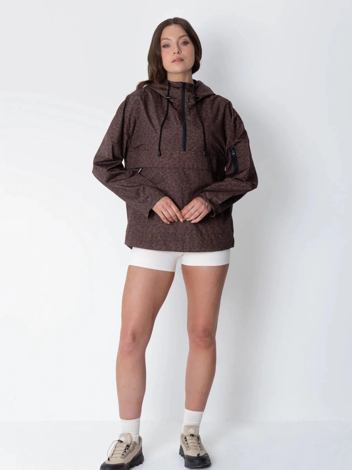 STM-TEX™ Mocha Leopard Classic Relaxed Fit Rain Hoodie
