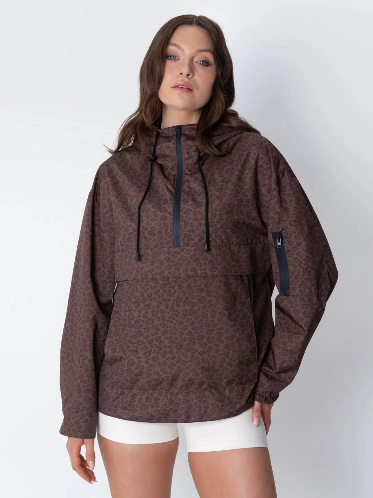 STM-TEX™ Mocha Leopard Classic Relaxed Fit Rain Hoodie