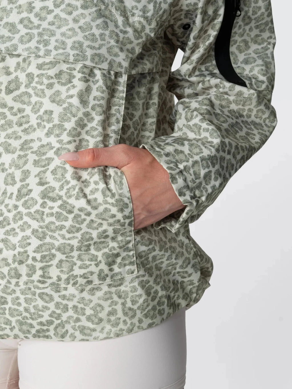STM-TEX™ Olive Leopard Classic Relaxed Fit Rain Hoodie