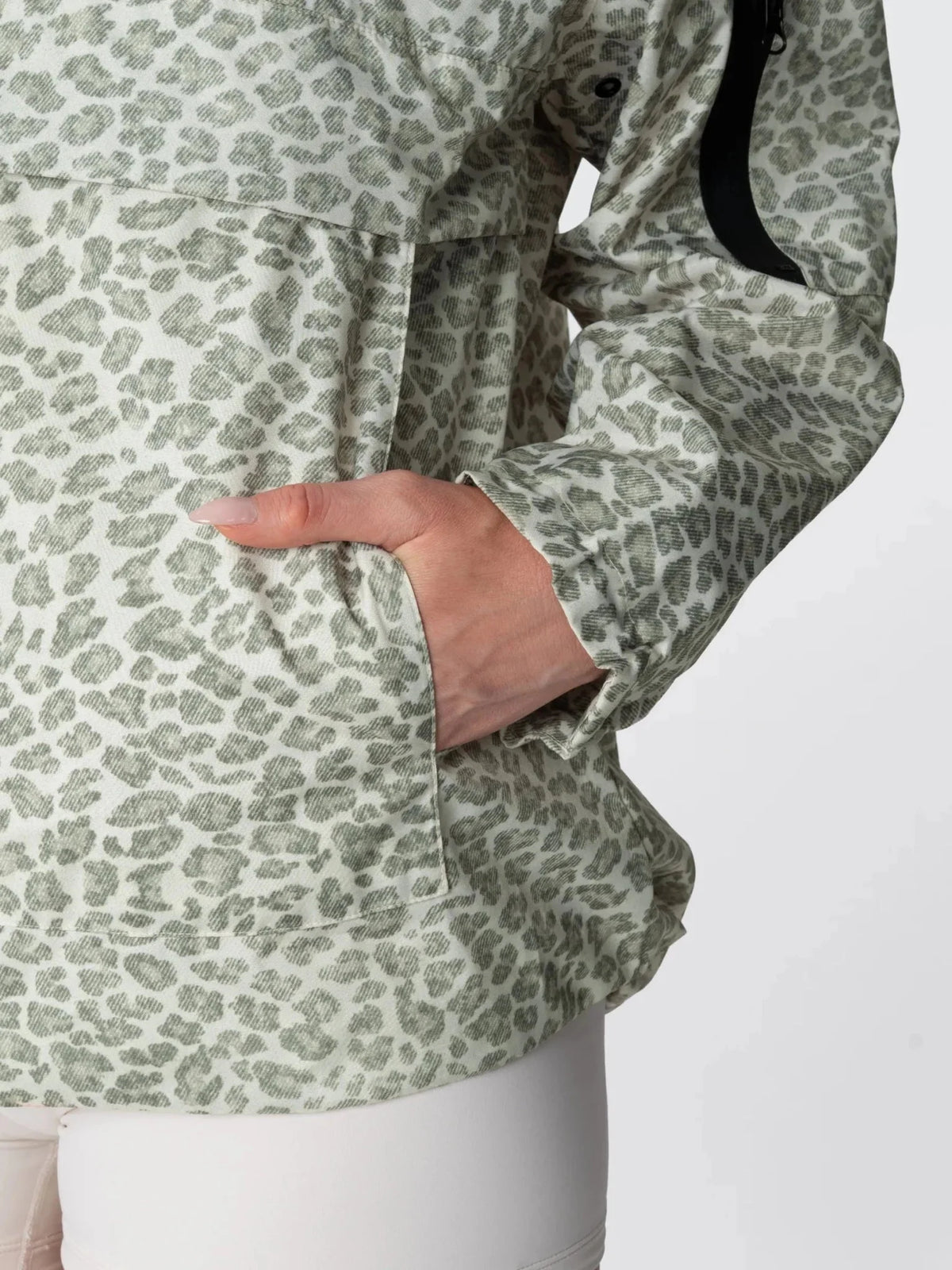 STM-TEX™ Olive Leopard Classic Relaxed Fit Rain Hoodie